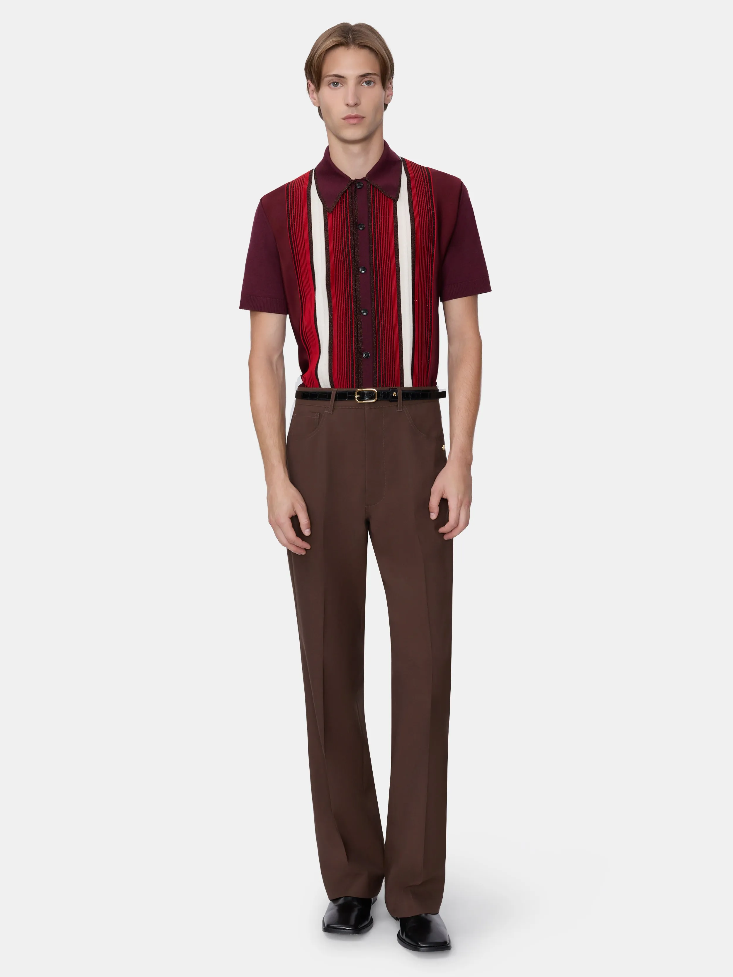 EMBELLISHED STRIPED SHIRT - RED sold by AMIRI product image thumbnail 2