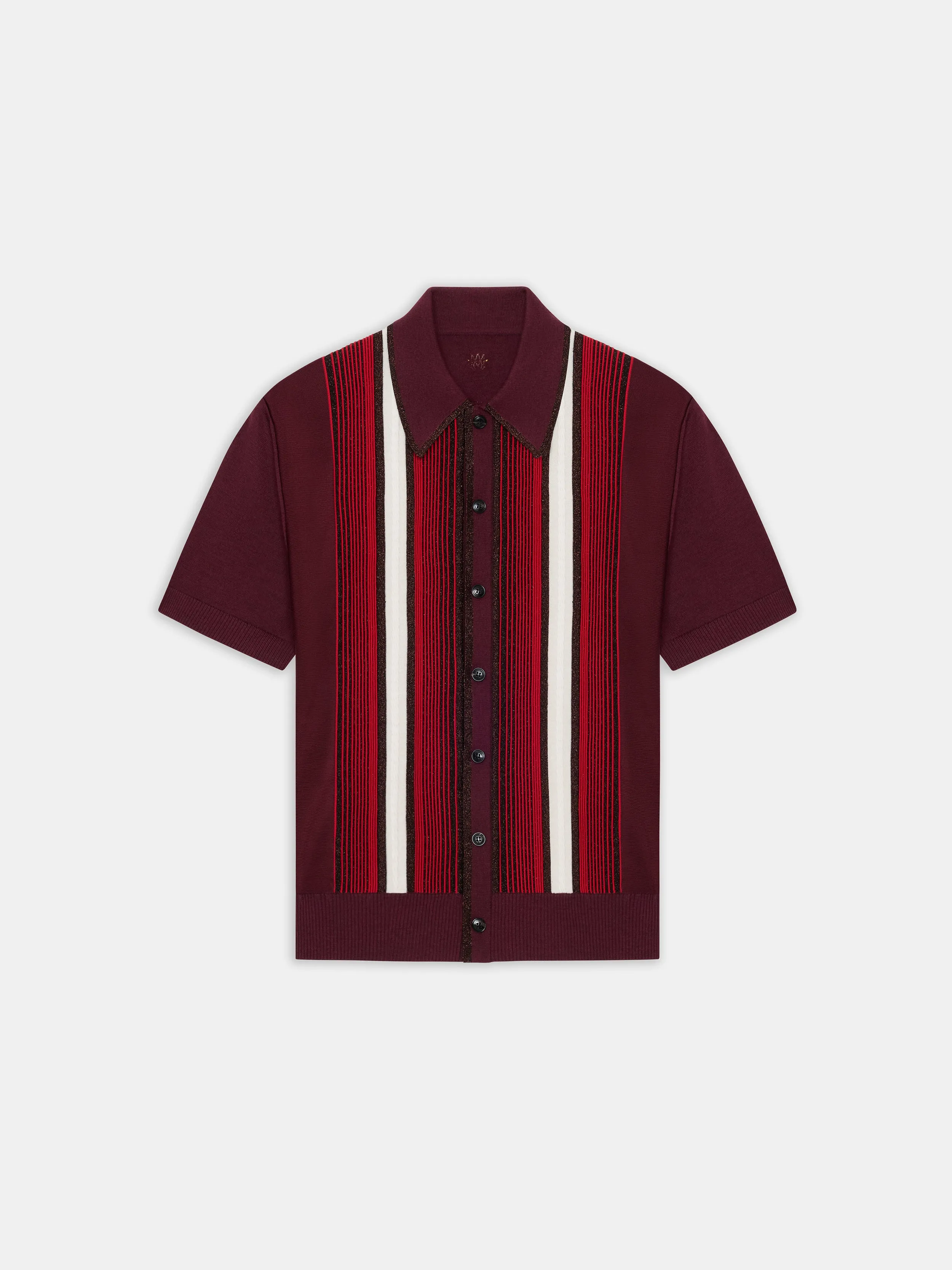 EMBELLISHED STRIPED SHIRT - RED sold by AMIRI