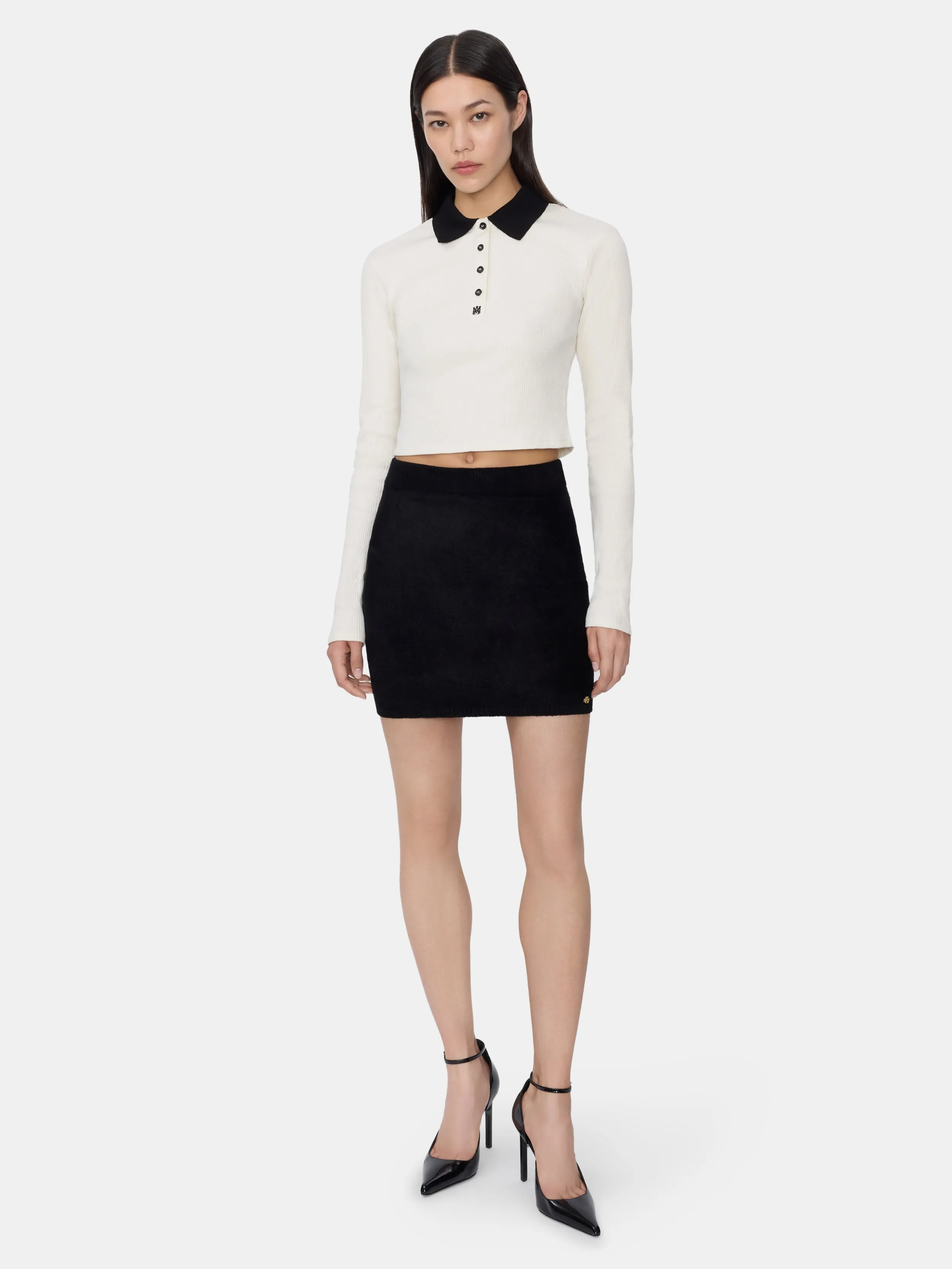 WOMEN - WOMEN'S MA LONG SLEEVE POLO - ALABASTER sold by AMIRI product image thumbnail 2