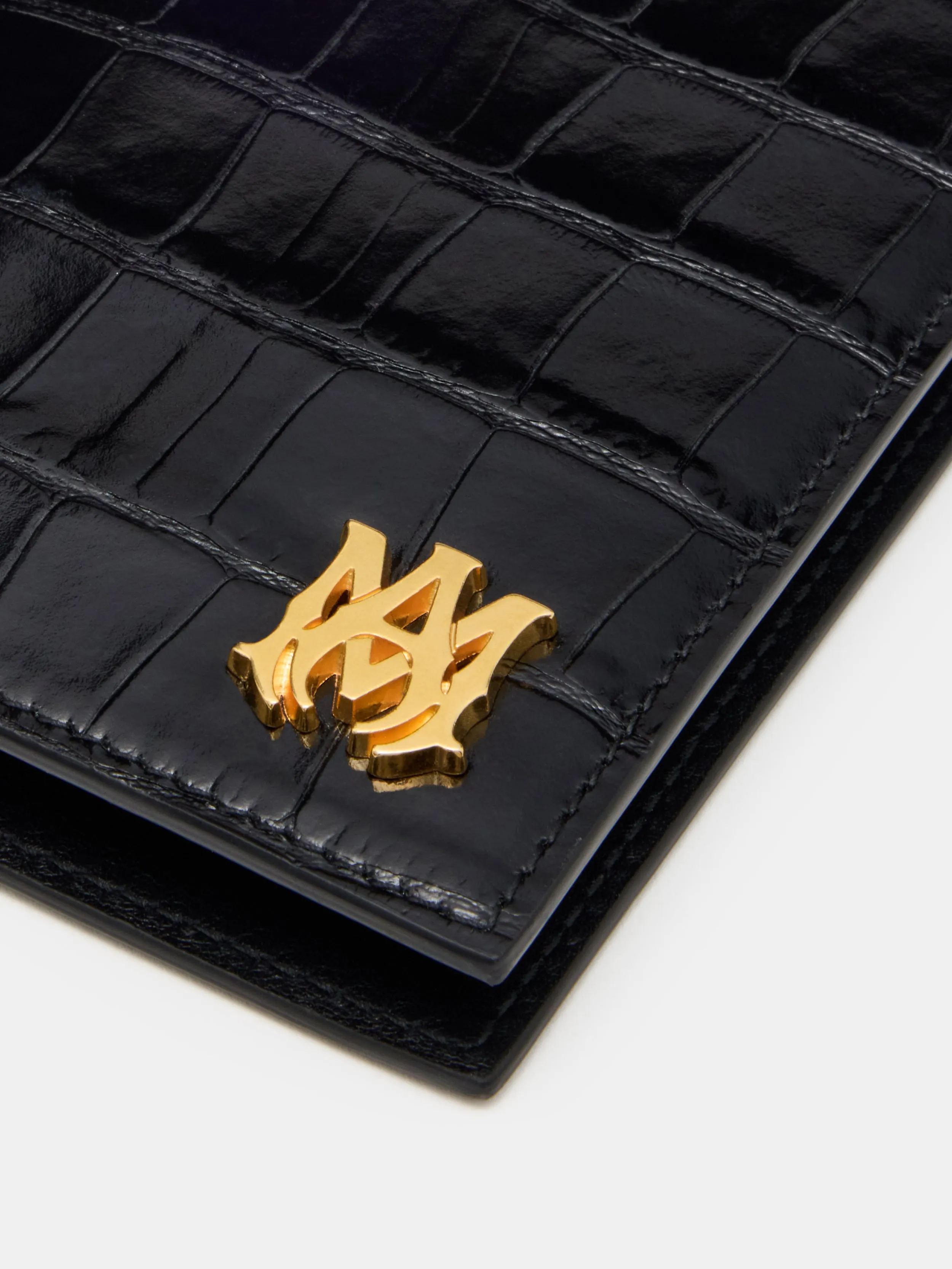 CROC EMBOSSED PASSPORT HOLDER - BLACK sold by AMIRI product image thumbnail 4