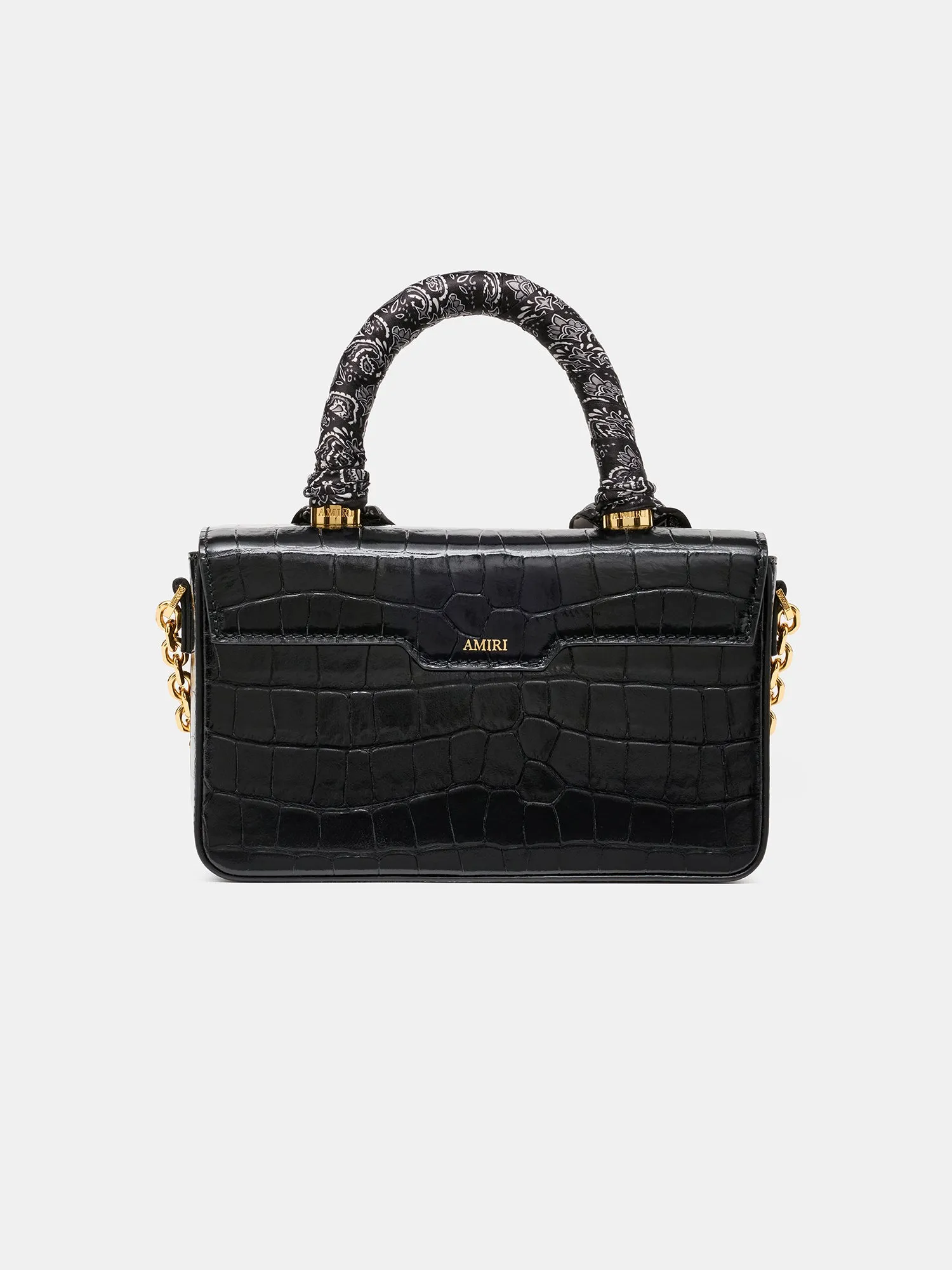 WOMEN - WOMEN'S CROC EMBOSSED LONG MA BAG - BLACK sold by AMIRI product image thumbnail 2