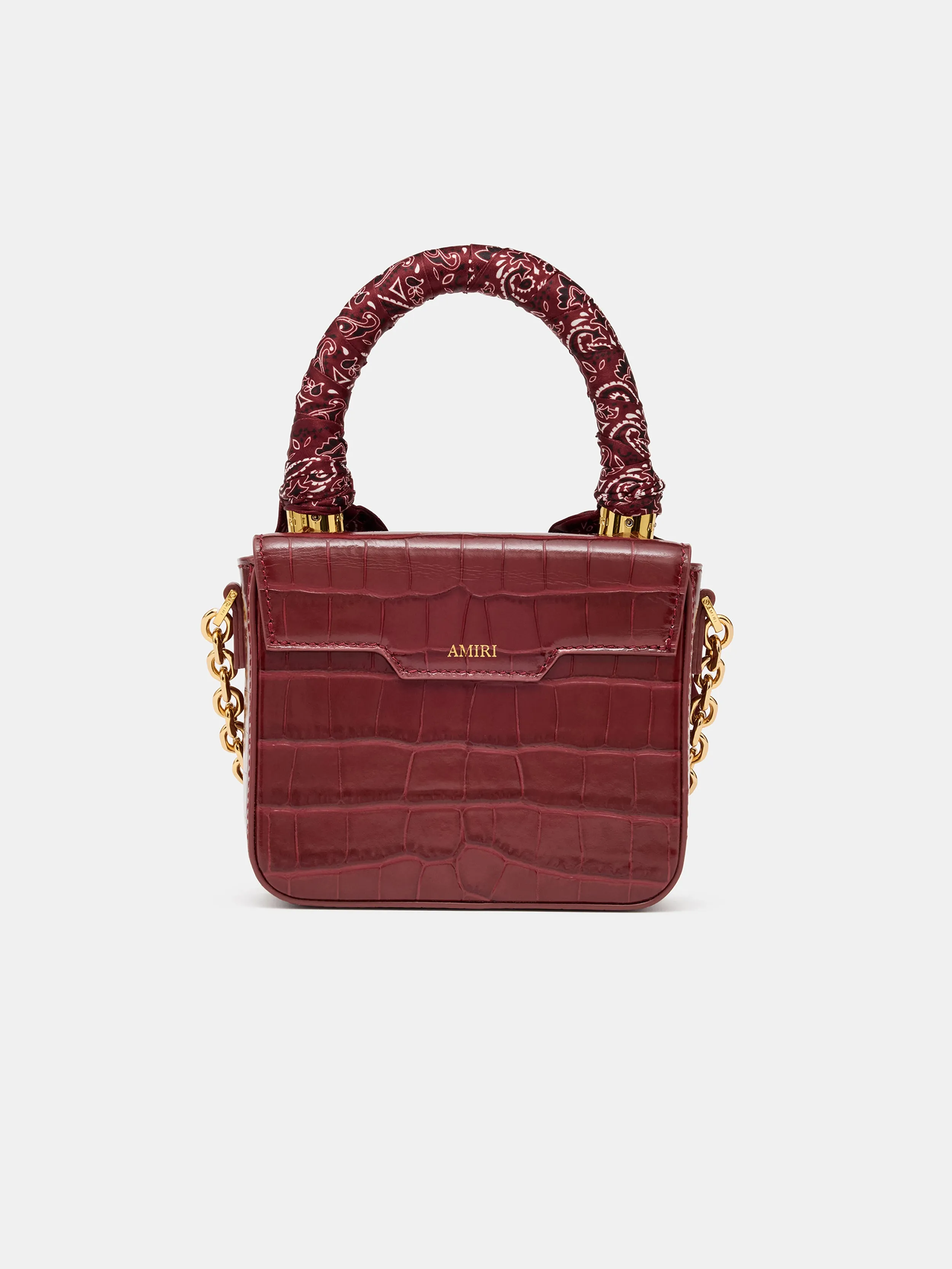 WOMEN - WOMEN'S CROC EMOSSED MICRO MA BAG - WINE sold by AMIRI product image thumbnail 2