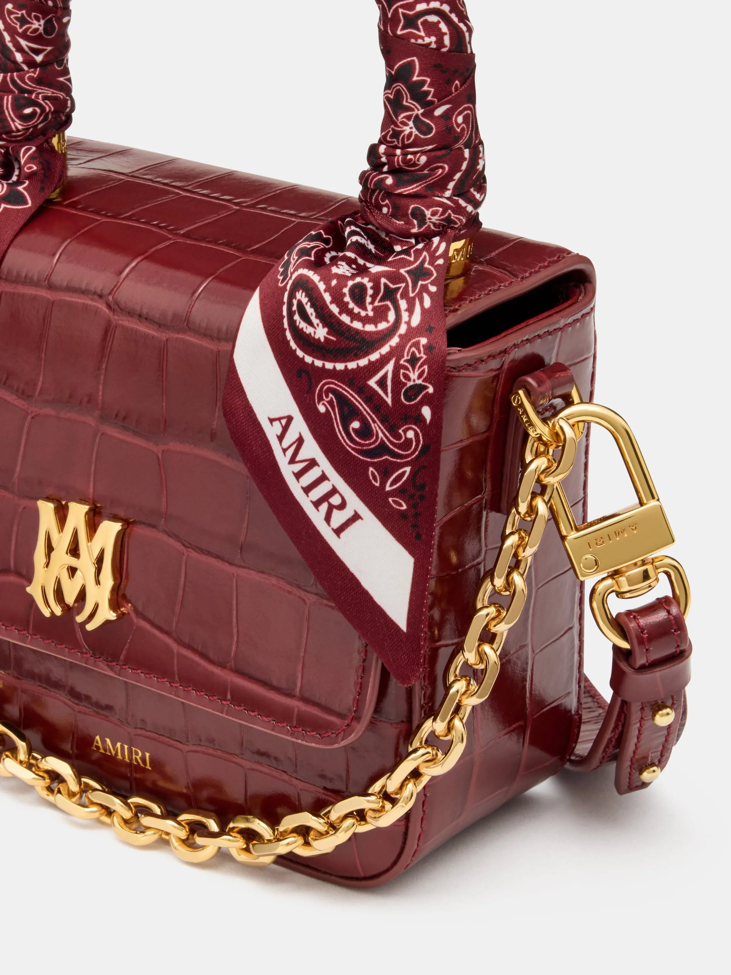 WOMEN - WOMEN'S CROC EMOSSED MICRO MA BAG - WINE sold by AMIRI product image thumbnail 4