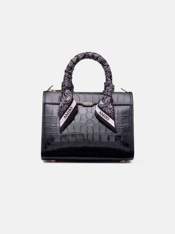 WOMEN - WOMEN'S CROC MICRO TRIANGLE BAG - BLACK sold by AMIRI