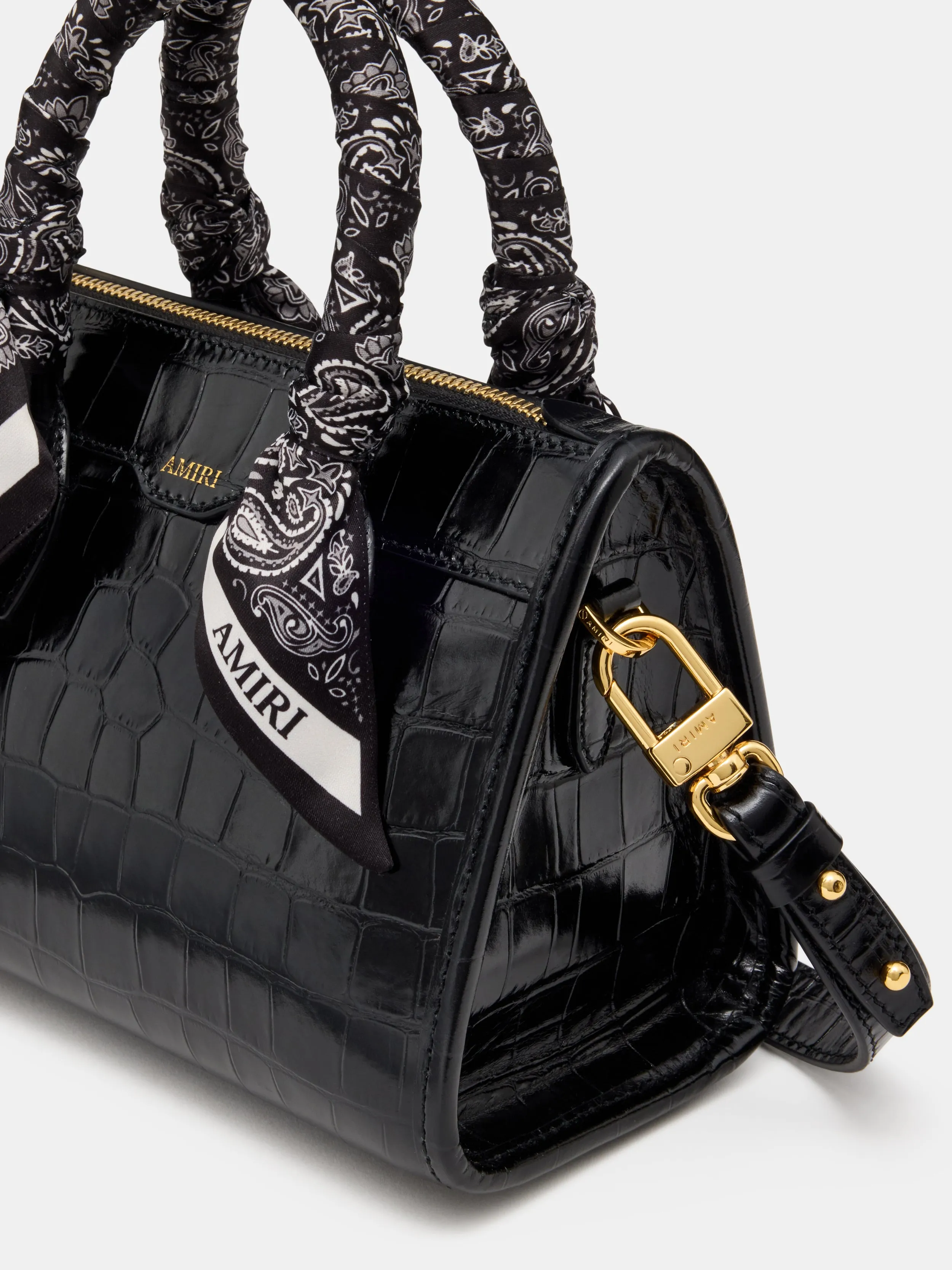 WOMEN - WOMEN'S CROC MICRO TRIANGLE BAG - BLACK sold by AMIRI product image thumbnail 3