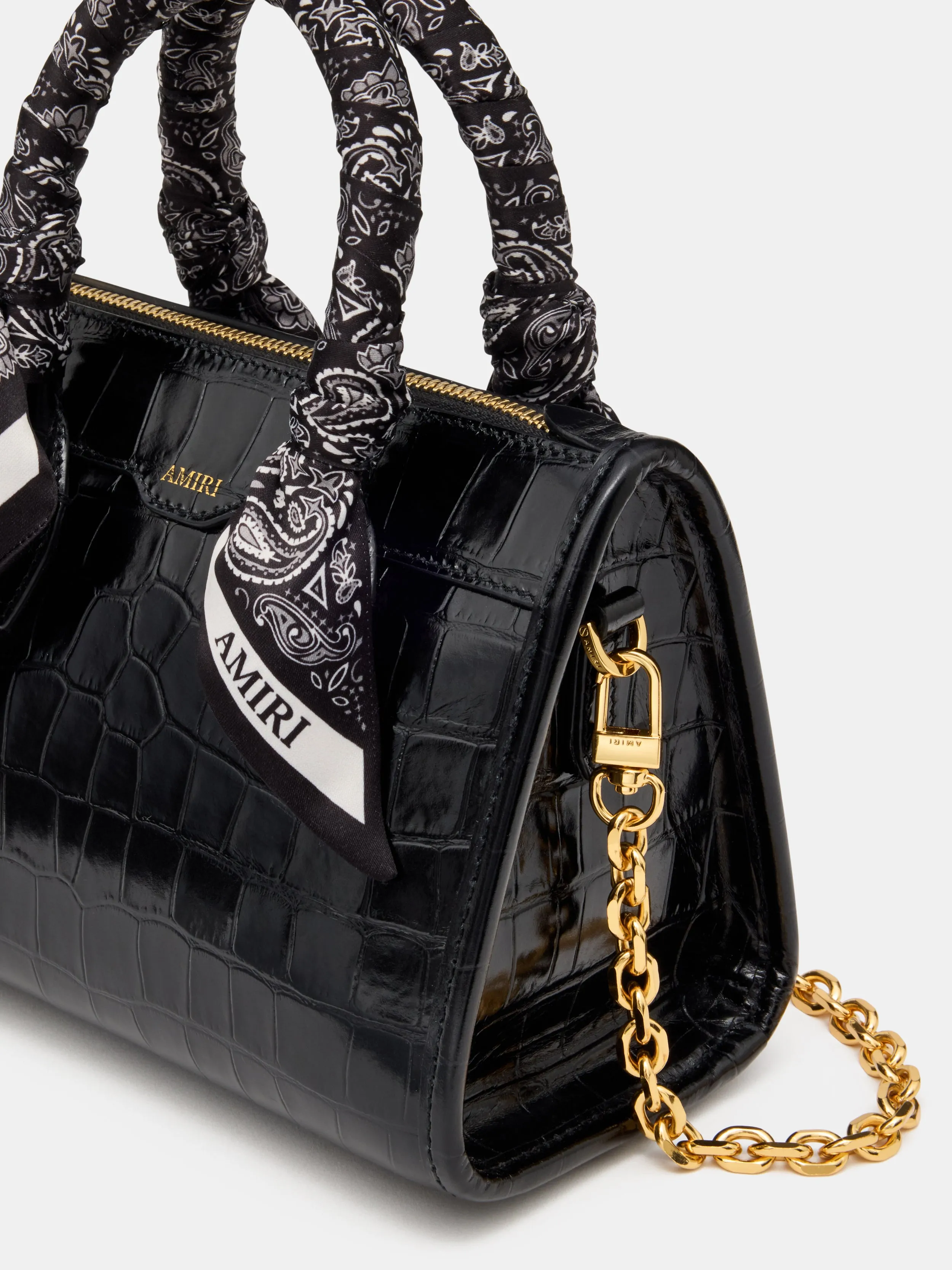 WOMEN - WOMEN'S CROC MICRO TRIANGLE BAG - BLACK sold by AMIRI product image thumbnail 4