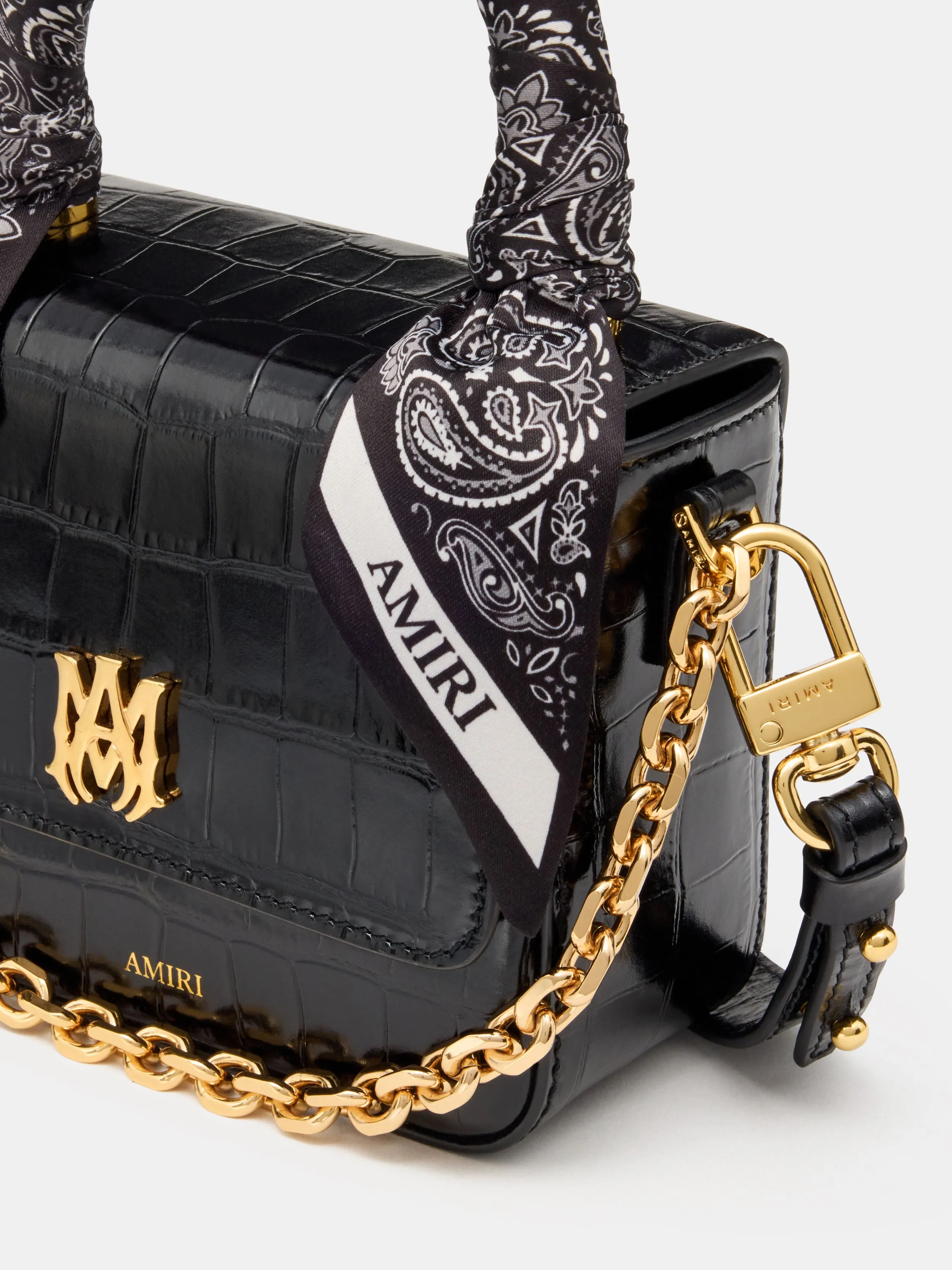 WOMEN - WOMEN'S CROC EMBOSSED MICRO MA BAG - BLACK sold by AMIRI product image thumbnail 4