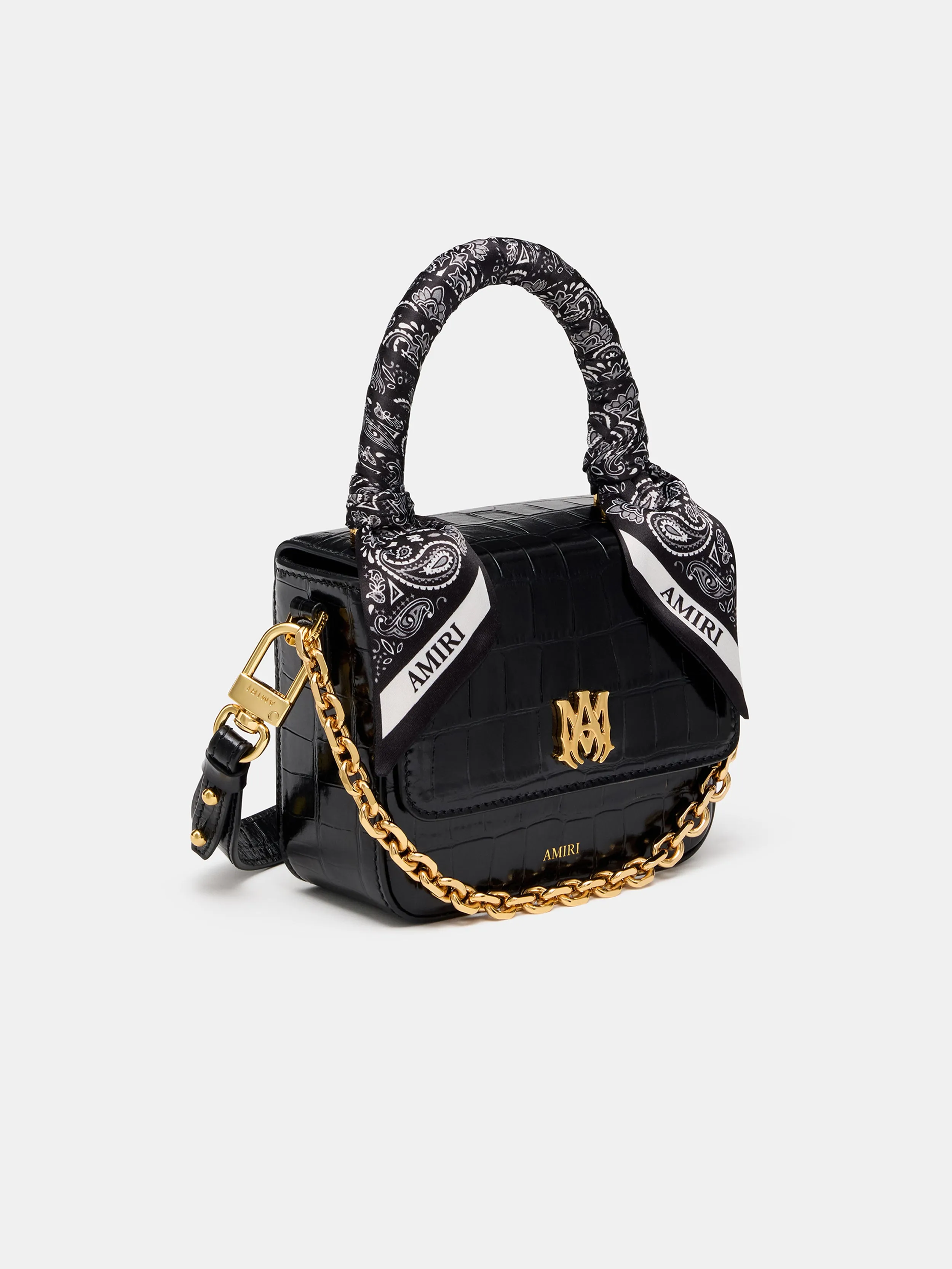 WOMEN - WOMEN'S CROC EMBOSSED MICRO MA BAG - BLACK sold by AMIRI product image thumbnail 3