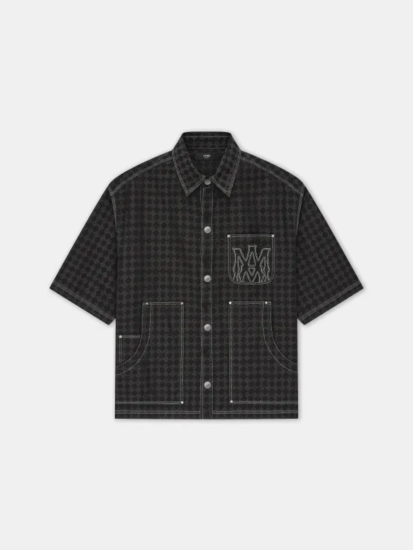 MA QUAD WORK SHIRT - Black sold by AMIRI