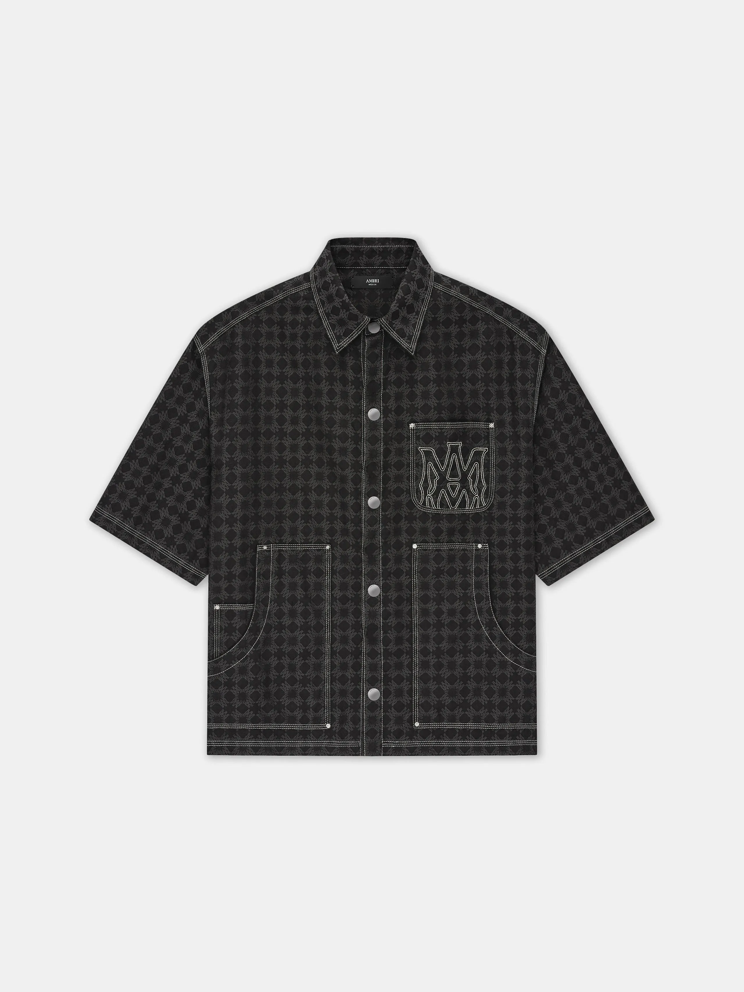 MA QUAD WORK SHIRT - Black sold by AMIRI