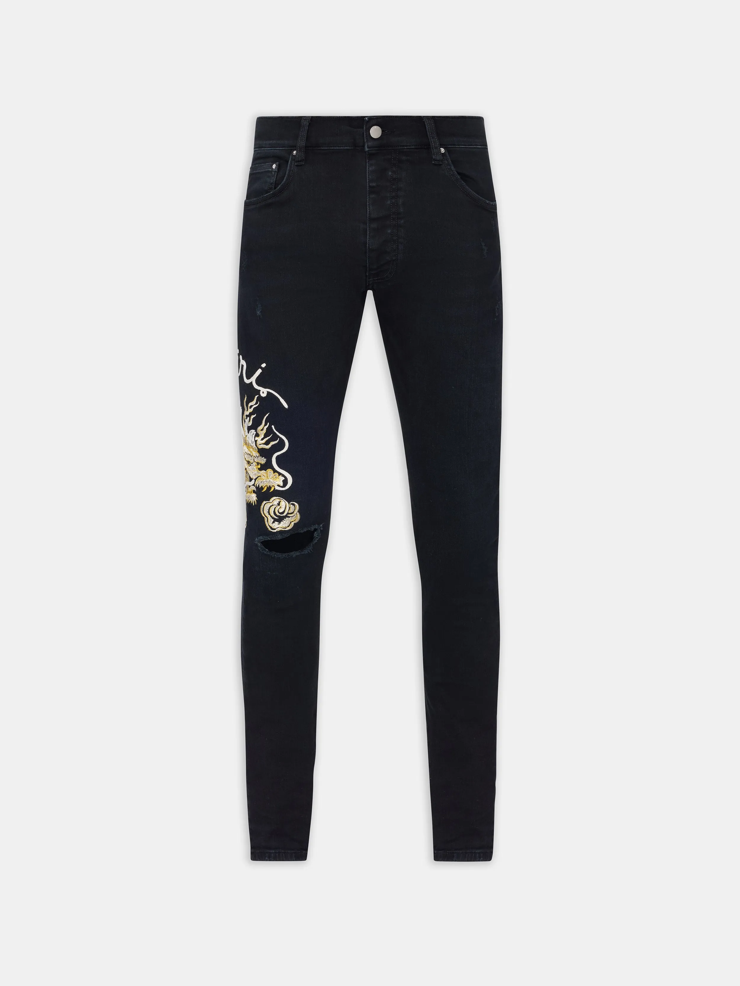 AMIRI DRAGON REPAIR SLIM JEAN - DUSK BLACK sold by AMIRI