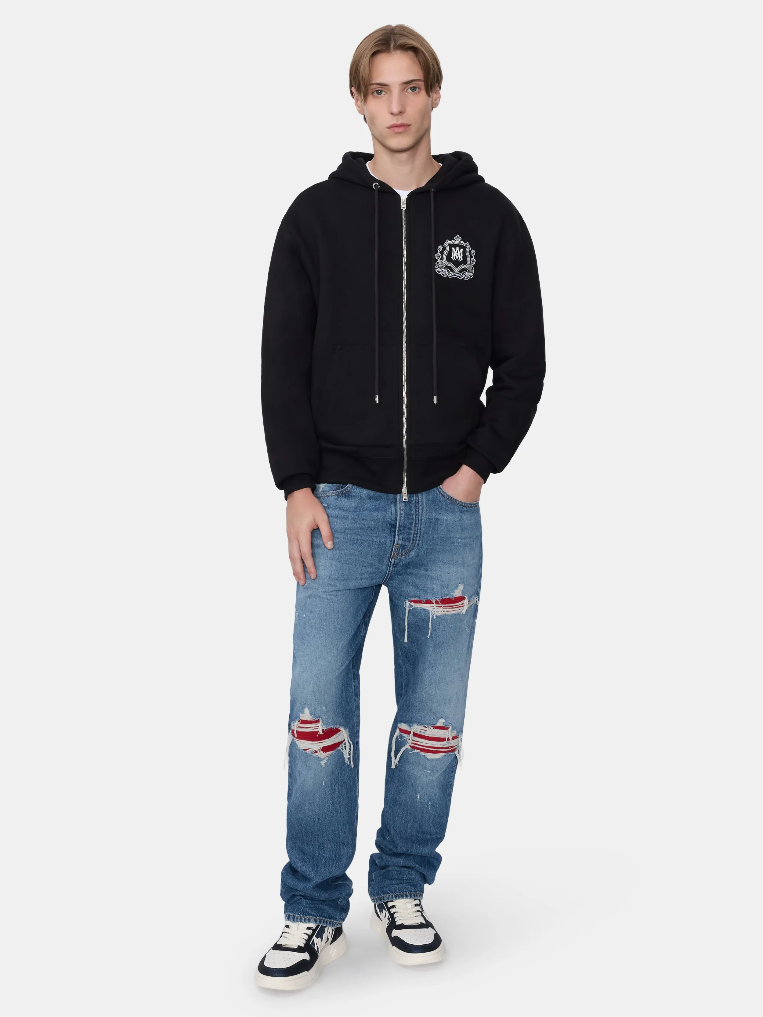 MA CREST ZIP HOODIE - BLACK sold by AMIRI product image thumbnail 2