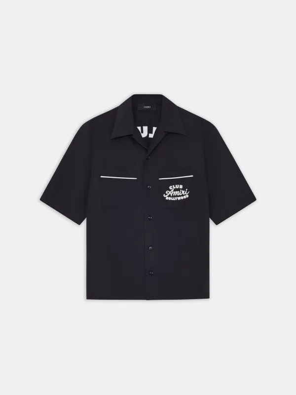 CLUB AMIRI CAMP SHIRT - BLACK sold by AMIRI