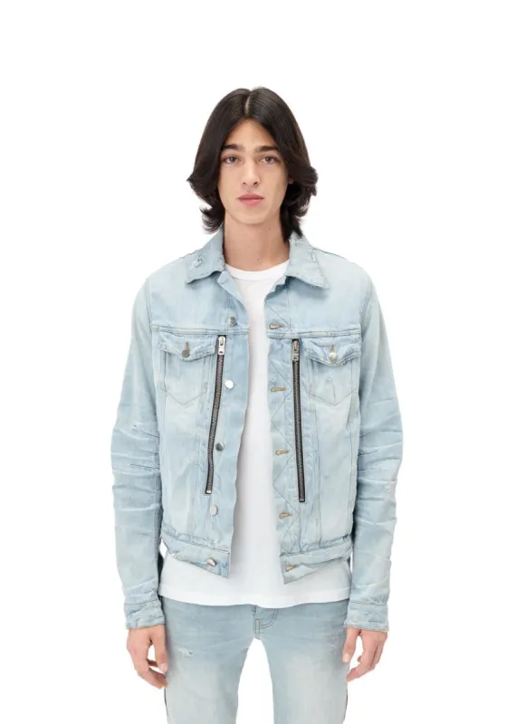 Bandana MX2 Trucker Jacket - Light Indigo sold by AMIRI