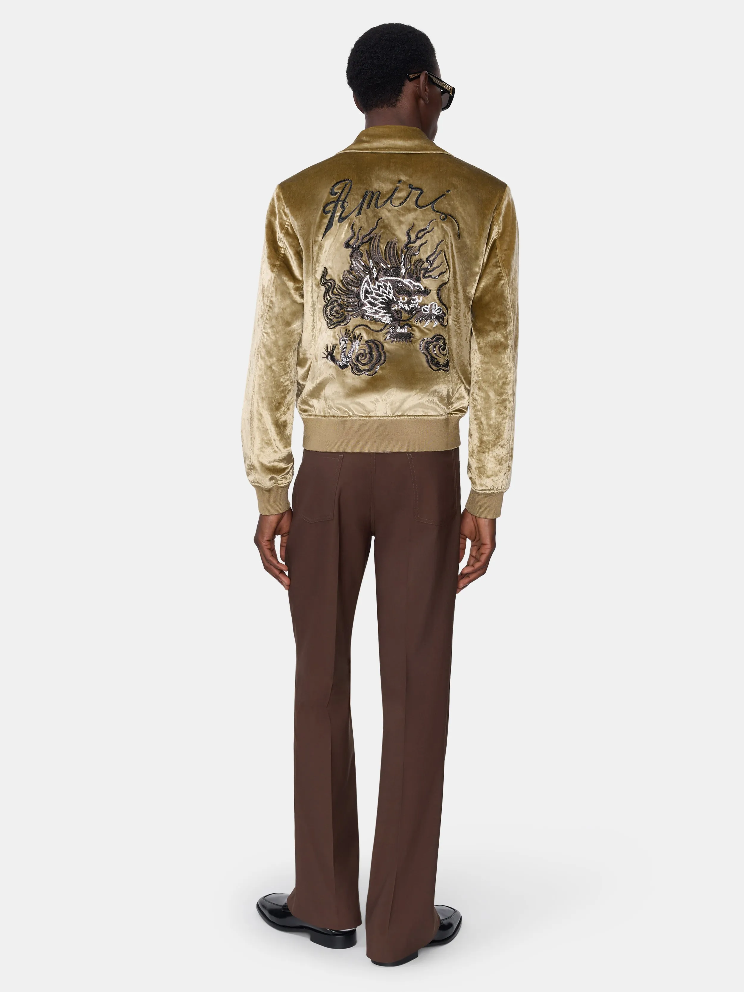 AMIRI DRAGON VELVET BOMBER - GOLD sold by AMIRI product image thumbnail 4