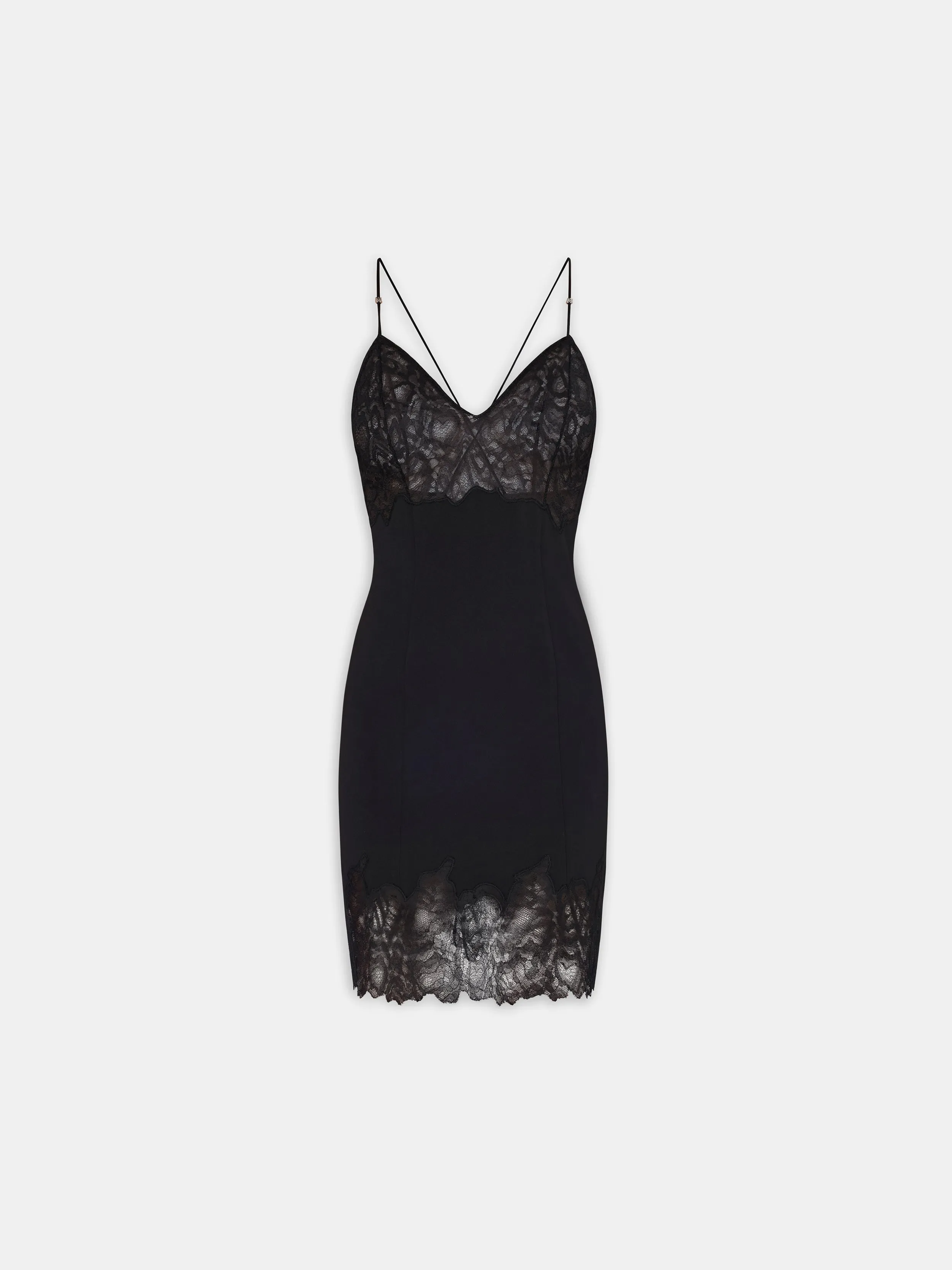 WOMEN - WOMEN'S MARBLE LACE MINI DRESS - BLACK sold by AMIRI