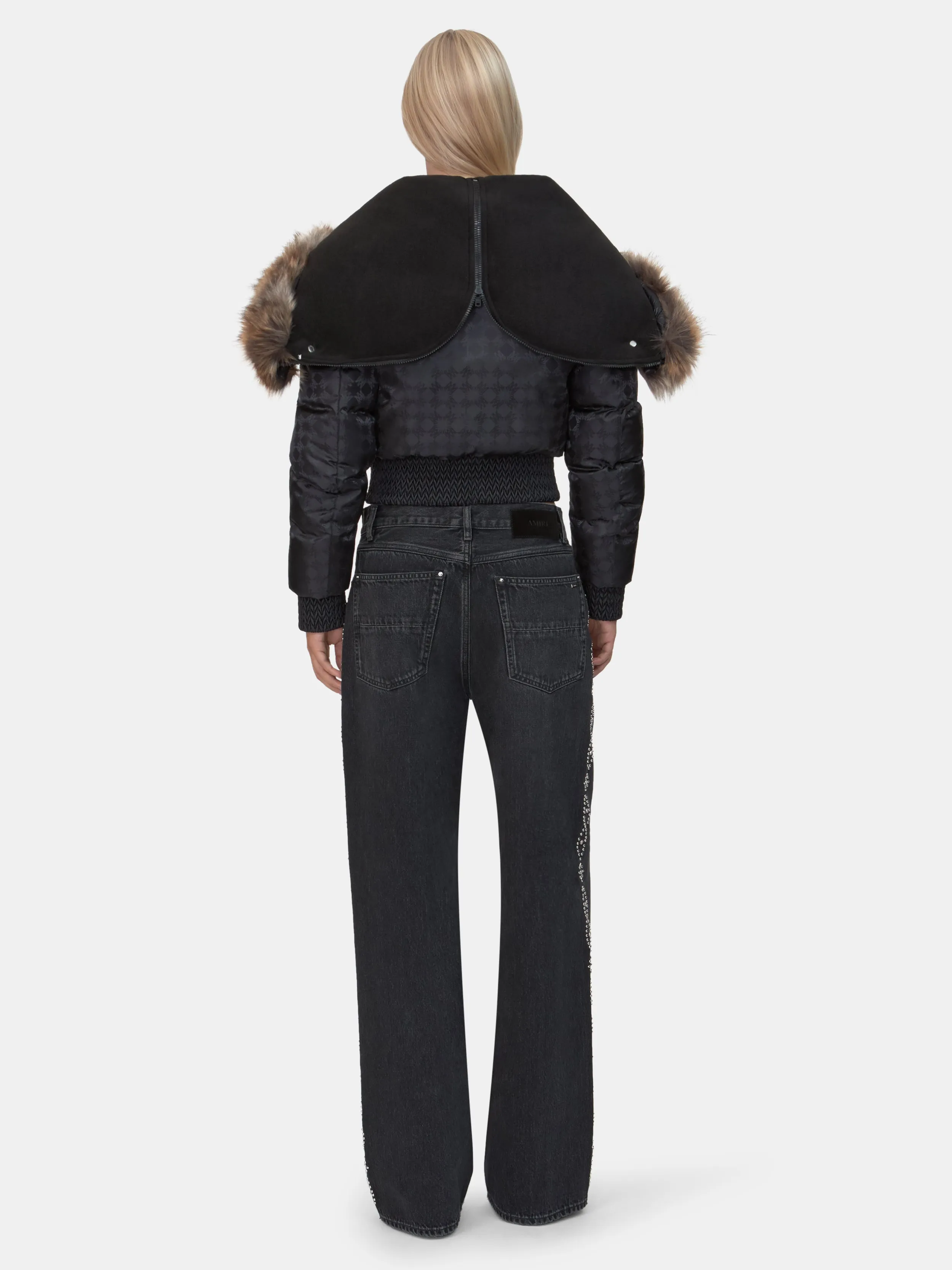 WOMEN - WOMEN'S MA QUAD HOODED DOWN JACKET - Black sold by AMIRI product image thumbnail 4