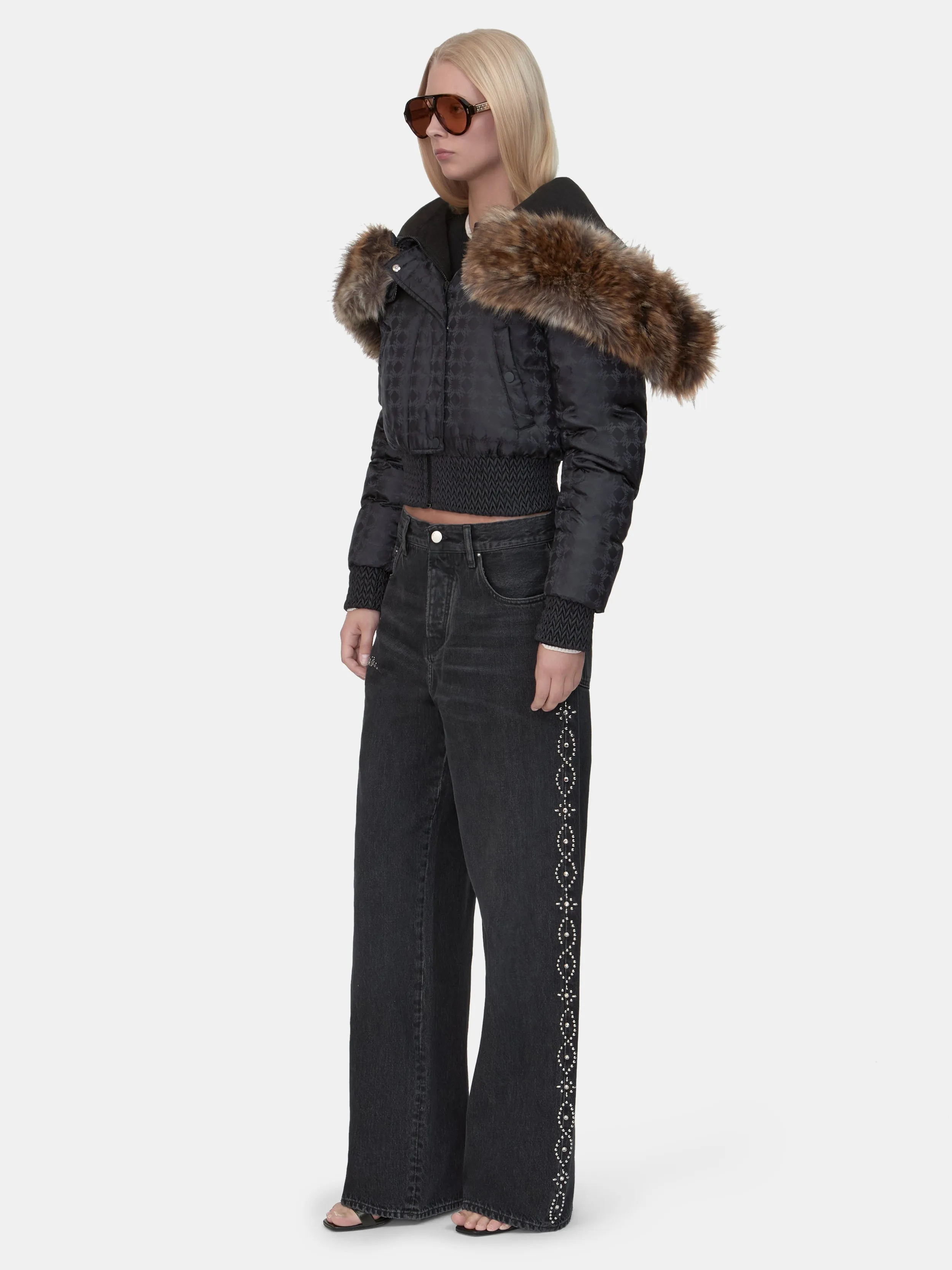 WOMEN - WOMEN'S MA QUAD HOODED DOWN JACKET - Black sold by AMIRI product image thumbnail 3