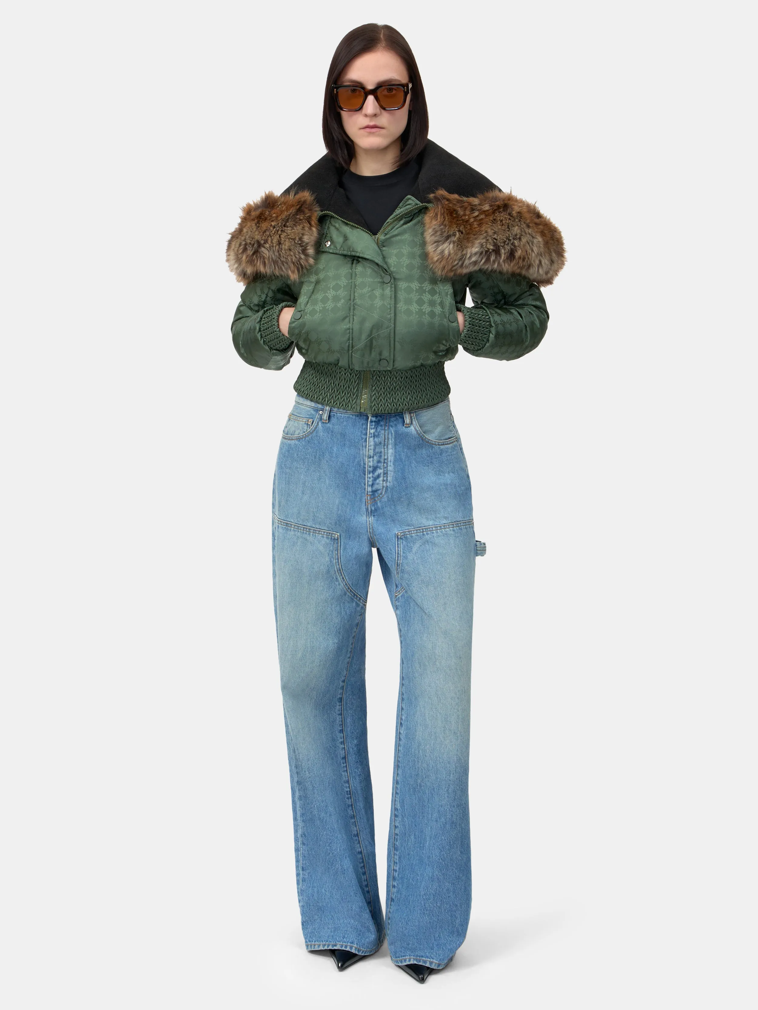 WOMEN - WOMEN'S MA QUAD HOODED DOWN JACKET - Dark Sage sold by AMIRI product image thumbnail 2