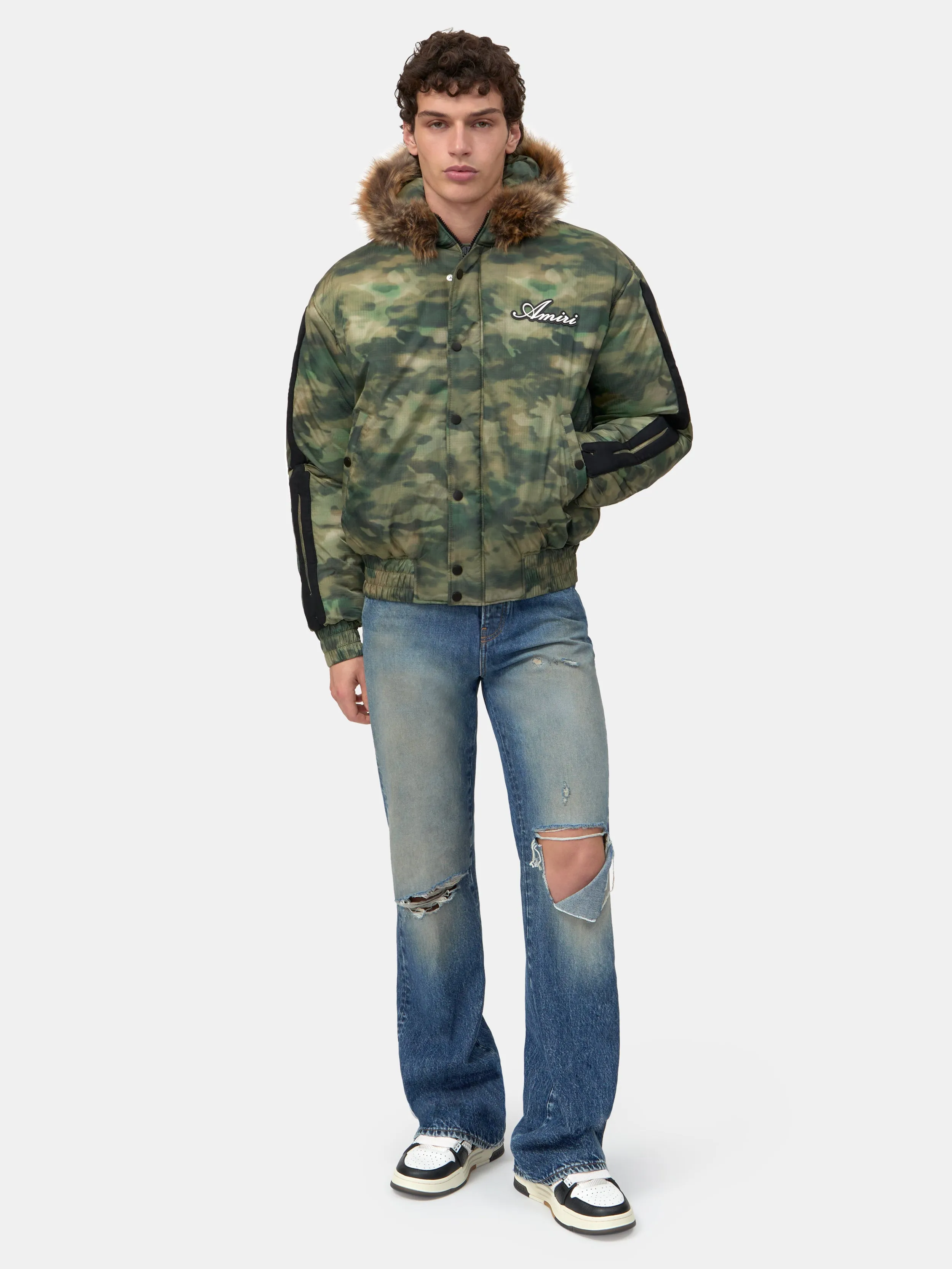 BONES CAMO HOODED DOWN JACKET - Camo sold by AMIRI product image thumbnail 2