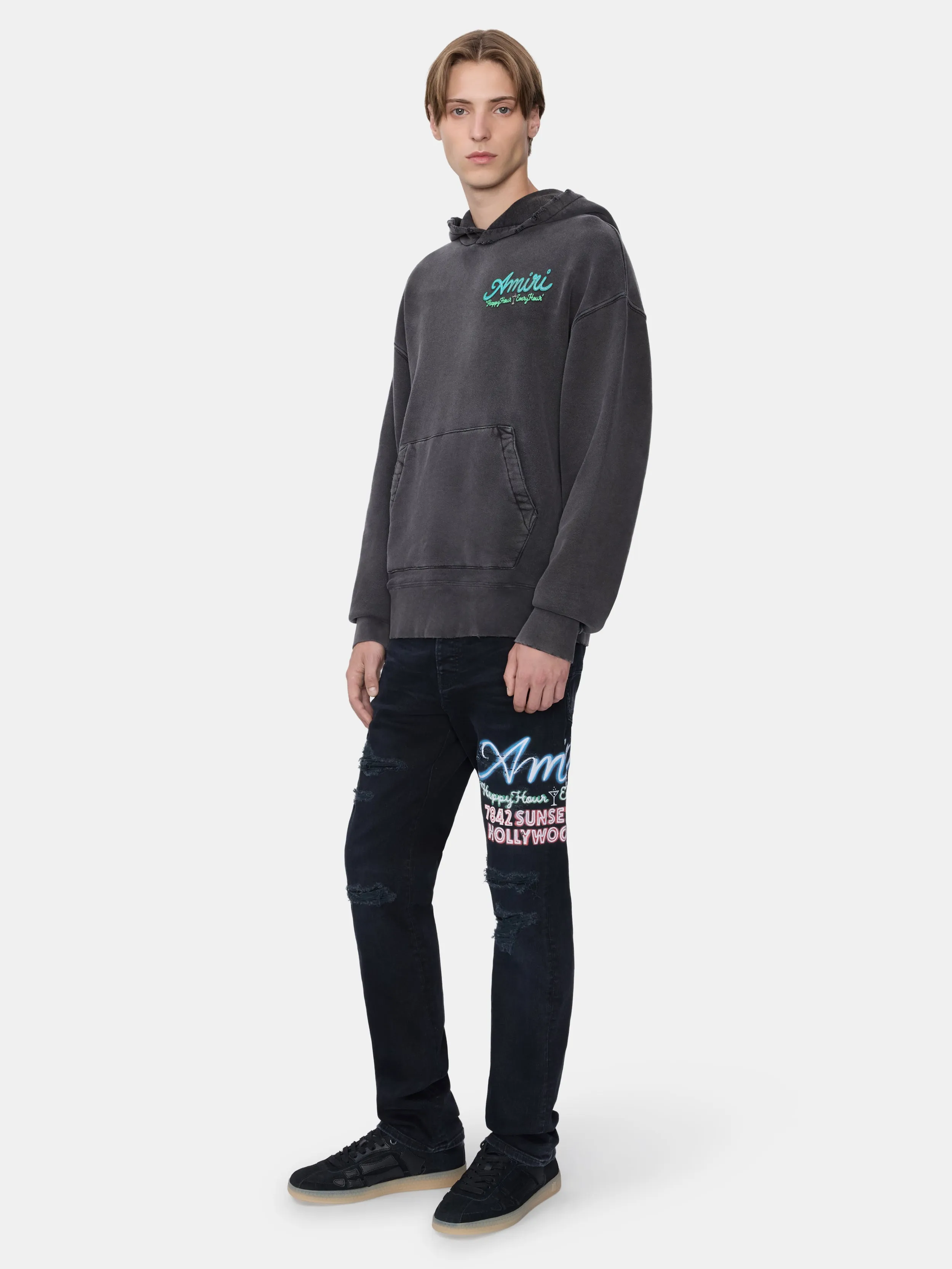 AMIRI NEON LIGHTS HOODIE - BLACK sold by AMIRI product image thumbnail 3