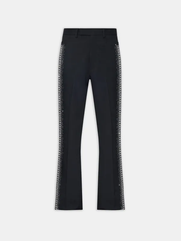 CRYSTAL STRIPE FLARE PANT - BLACK sold by AMIRI