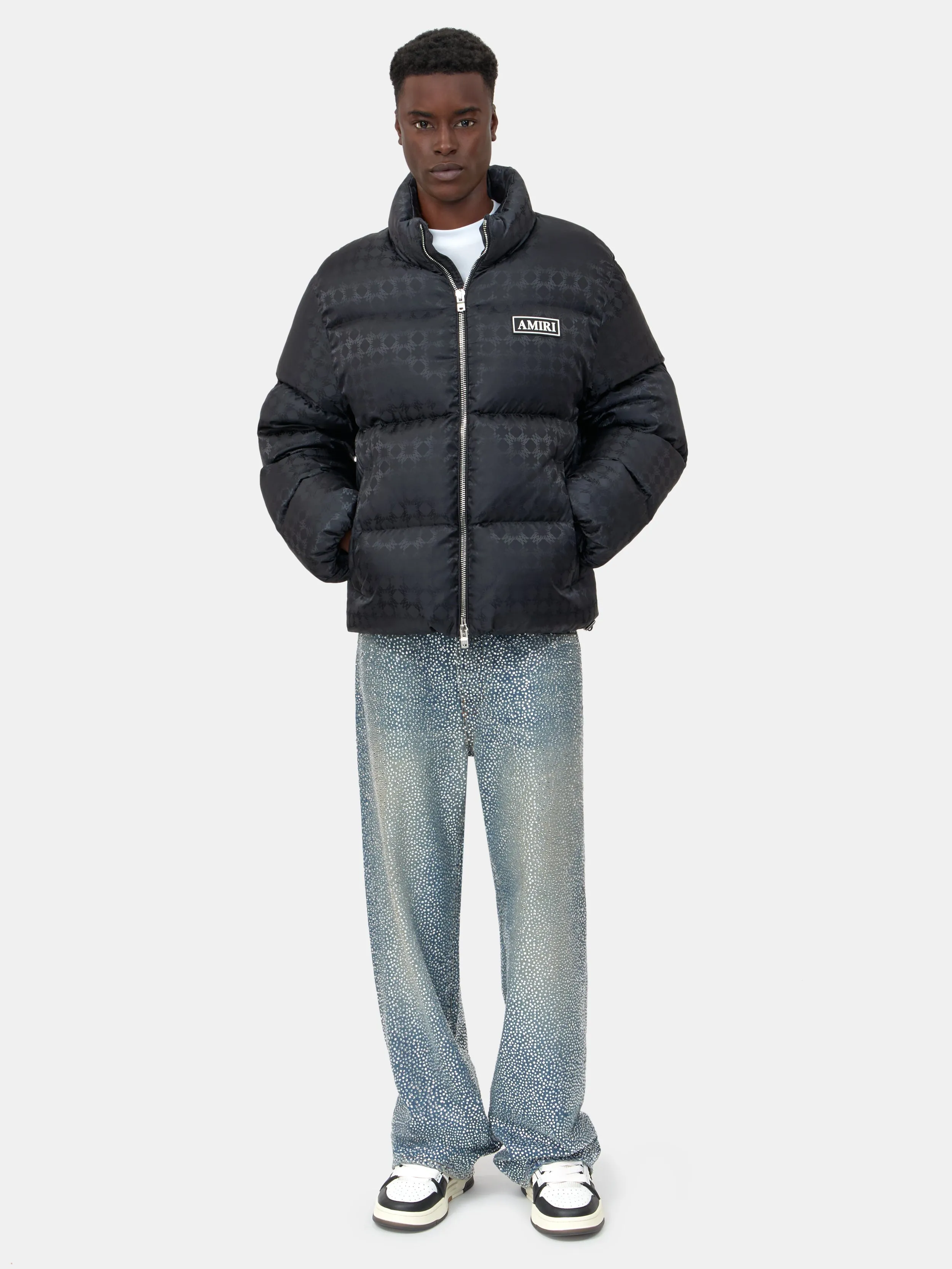 MA QUAD JACQUARD DOWN JACKET - Black sold by AMIRI product image thumbnail 2