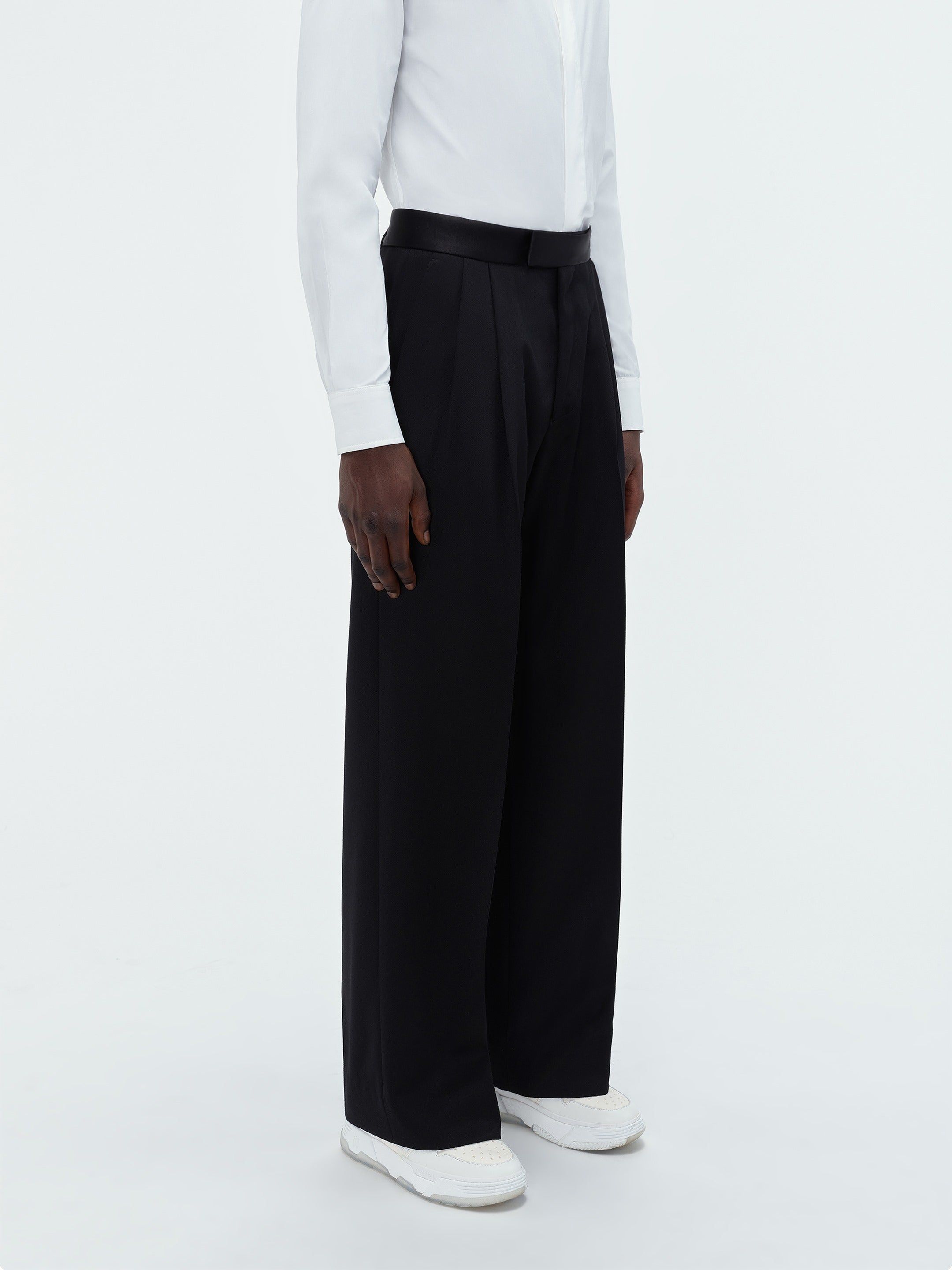 DOUBLE PLEAT TUXEDO PANT-BLACK sold by AMIRI product image thumbnail 4