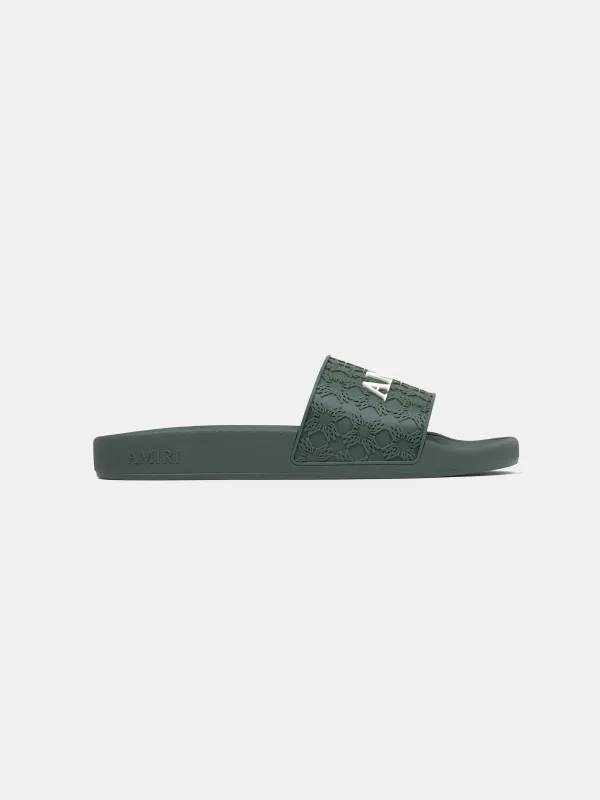 MA QUAD POOL SLIDE - Dark Sage sold by AMIRI