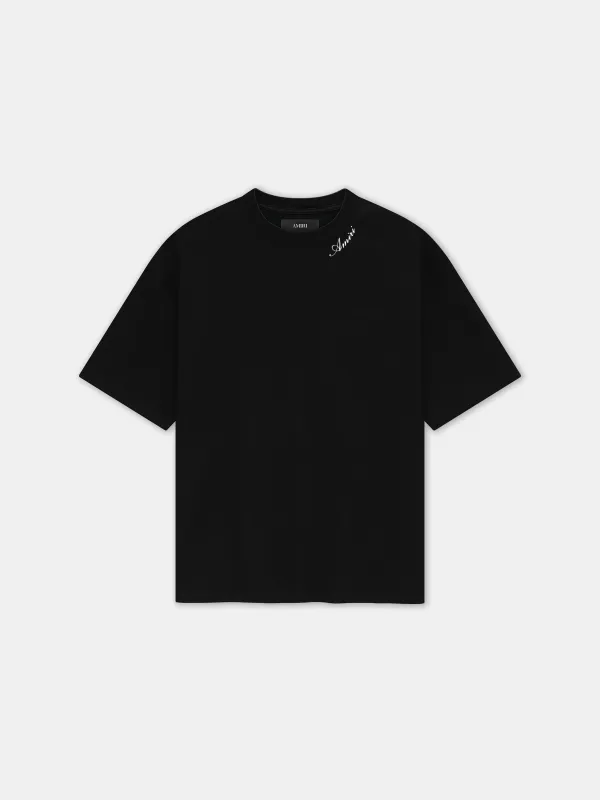 AMIRI SCRIPT SKATER TEE - Black sold by AMIRI
