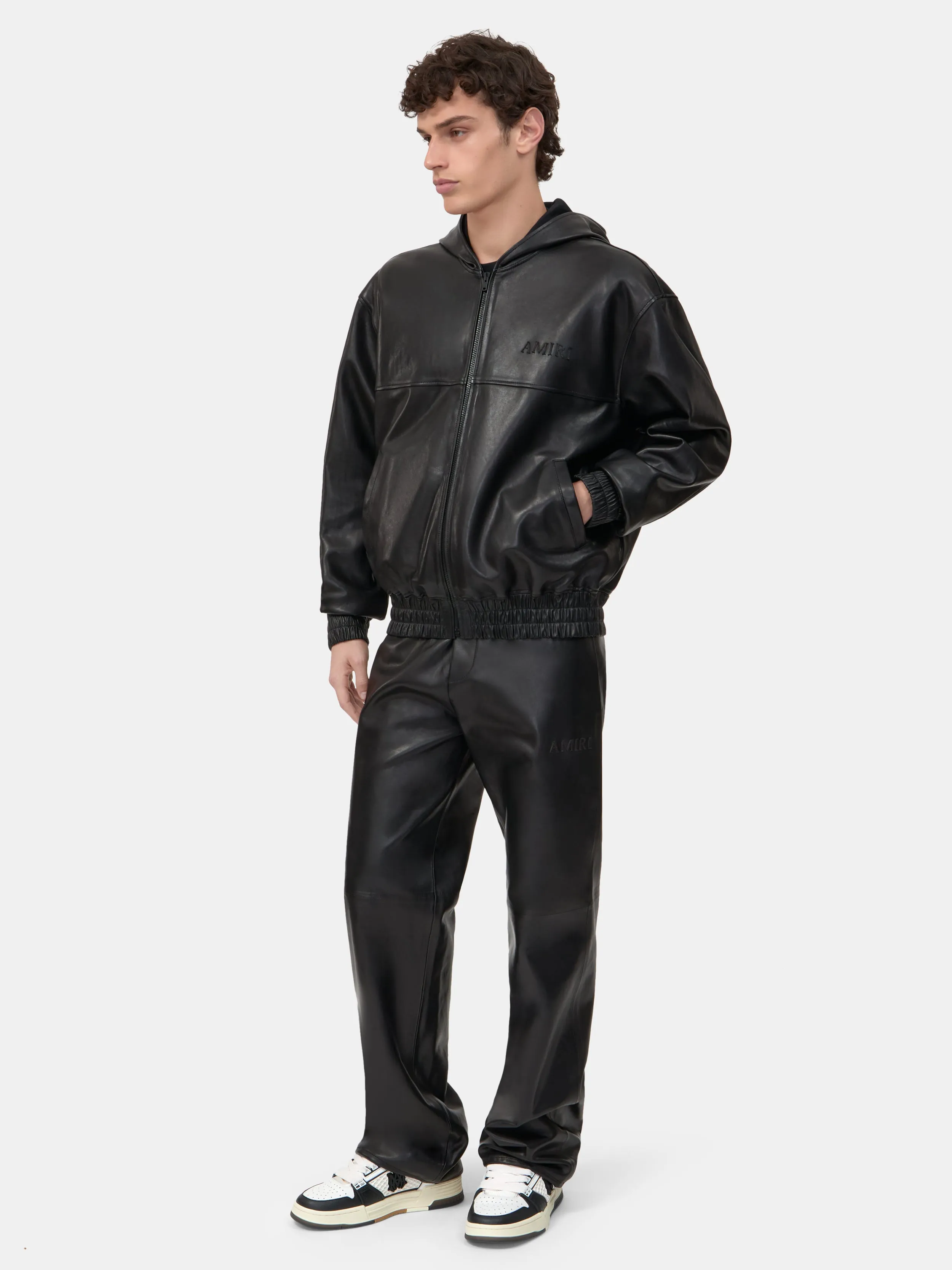 LEATHER TRACK PANT - Black sold by AMIRI product image thumbnail 3