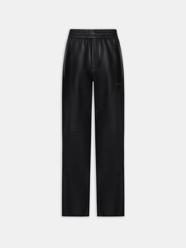LEATHER TRACK PANT - Black sold by AMIRI