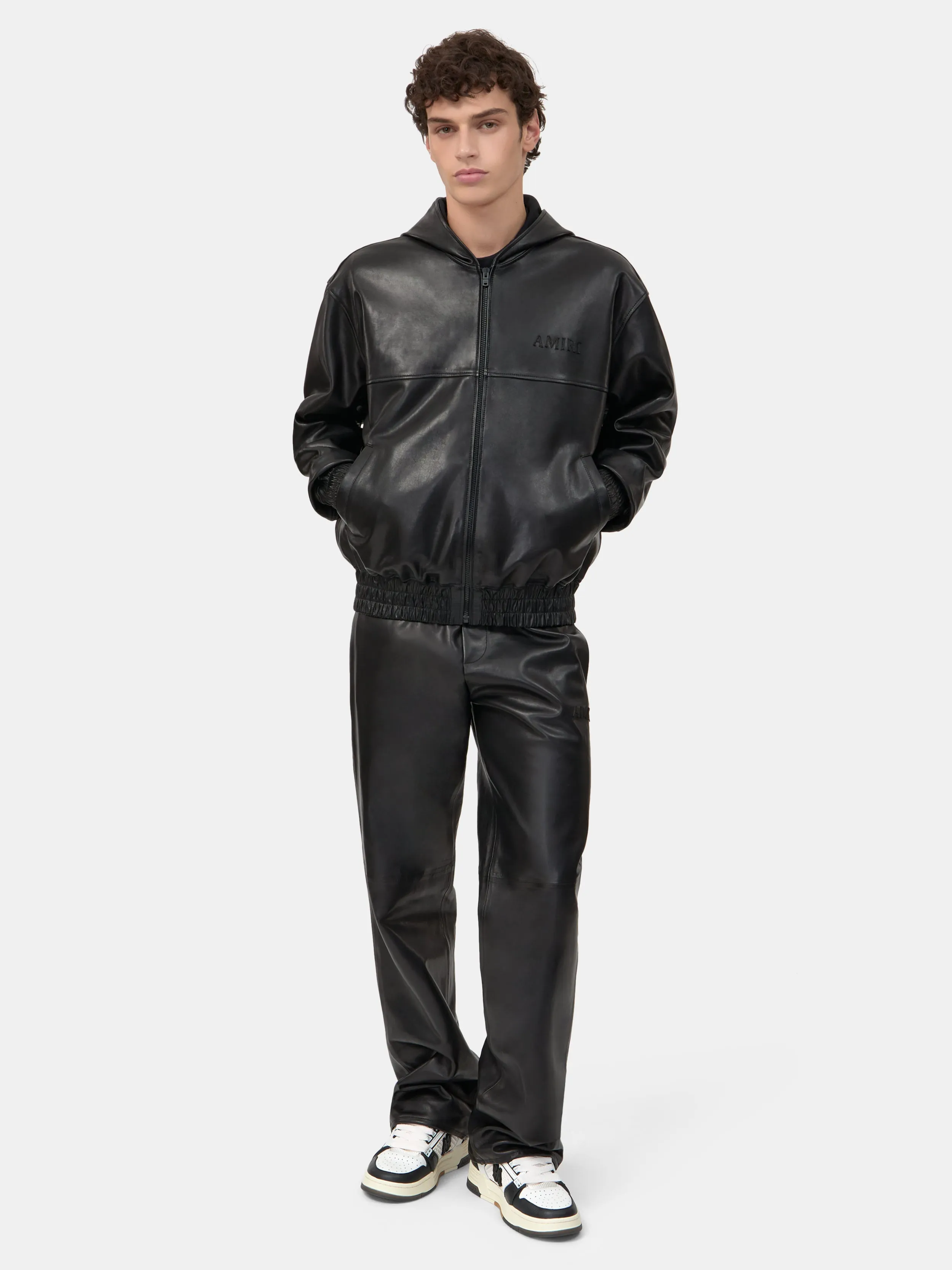 LEATHER TRACK PANT - Black sold by AMIRI product image thumbnail 2