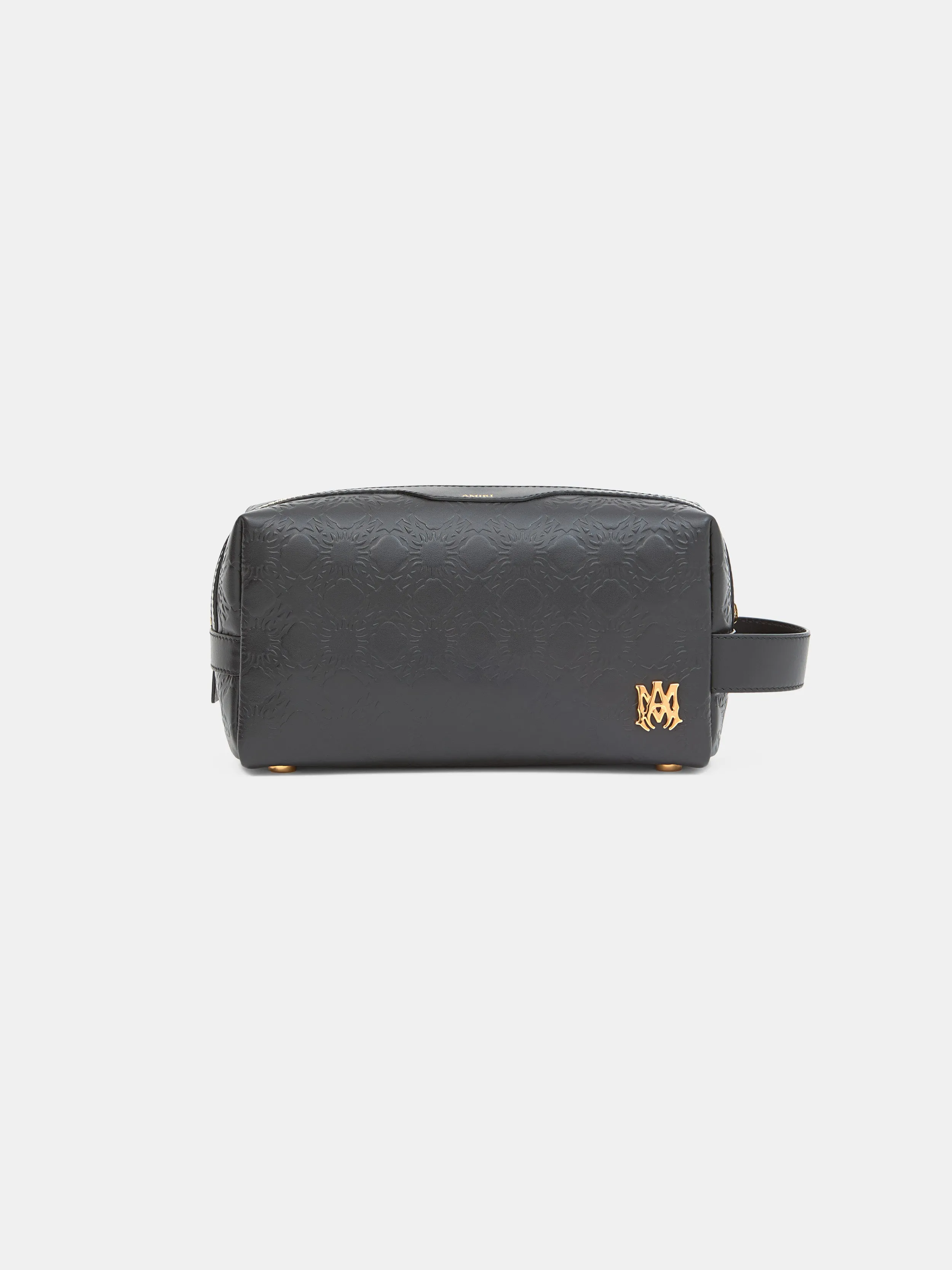 MA QUAD LEATHER DOPP KIT - Black sold by AMIRI