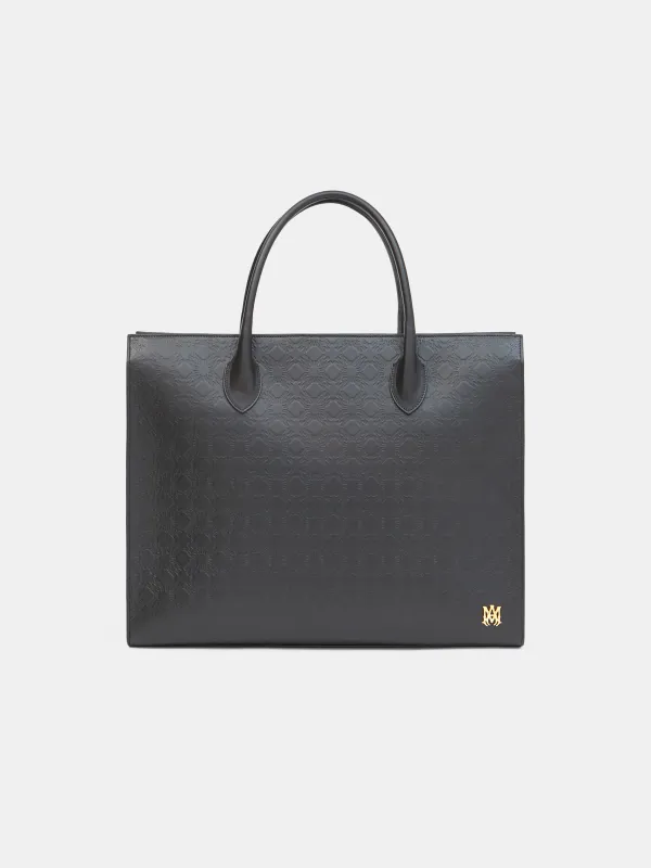 MA QUAD LEATHER SMALL TOTE - Black sold by AMIRI