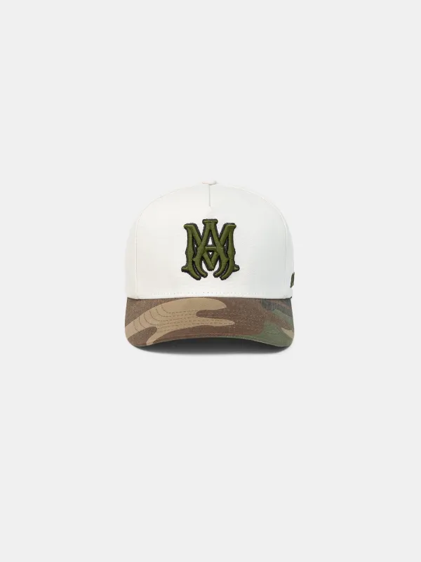 MA OUTLINE CAMO CANVAS HAT - Alabaster sold by AMIRI