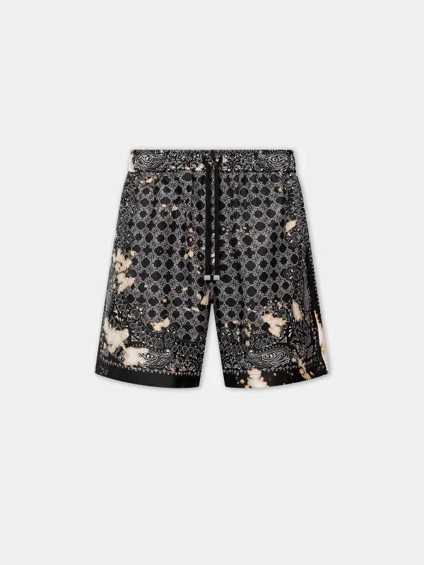 BLEACH BANDANA SHORT - Black made by AMIRI
