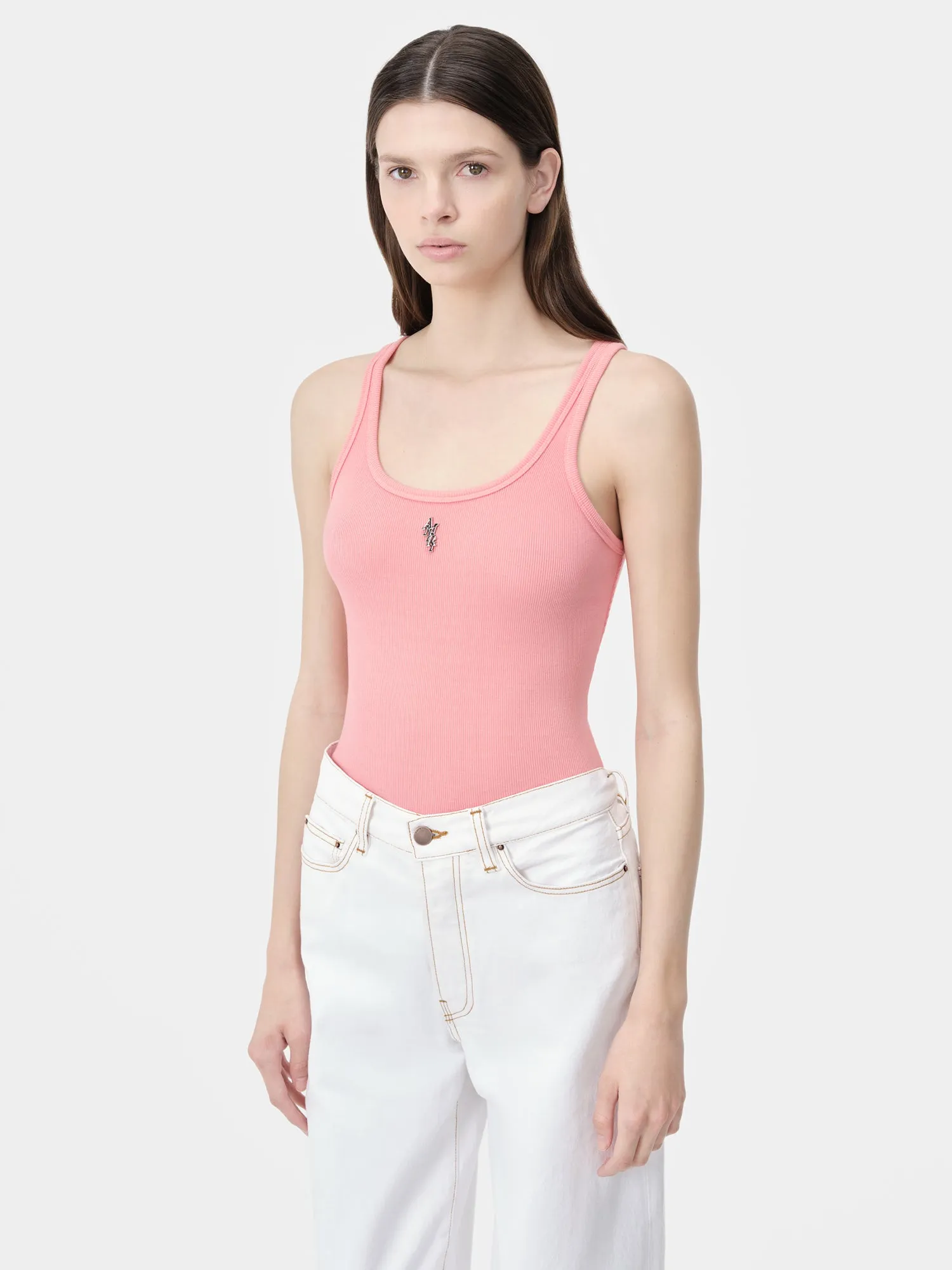 WOMEN - WOMEN'S AMIRI STACKED RIBBED TANK - Flamingo Pink sold by AMIRI product image thumbnail 2