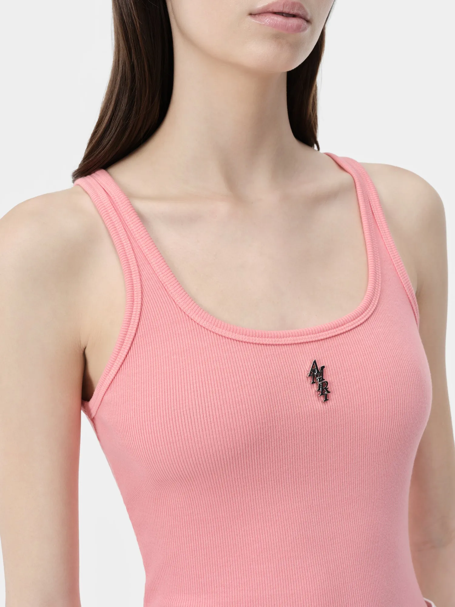 WOMEN - WOMEN'S AMIRI STACKED RIBBED TANK - Flamingo Pink sold by AMIRI product image thumbnail 4