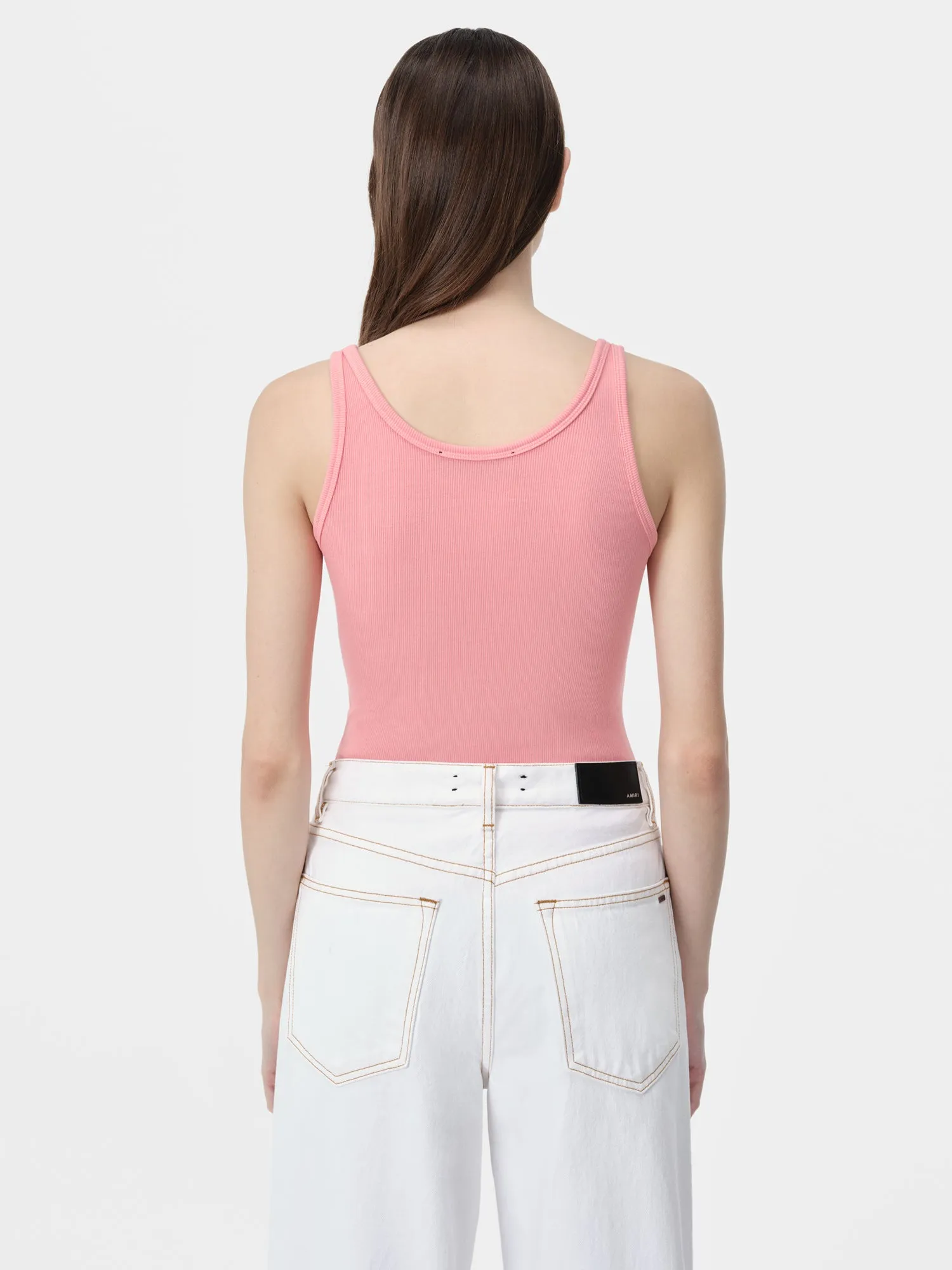 WOMEN - WOMEN'S AMIRI STACKED RIBBED TANK - Flamingo Pink sold by AMIRI product image thumbnail 3