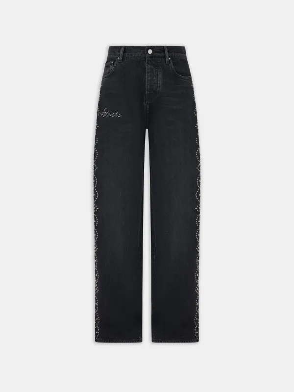WOMEN - WOMEN'S STUD BAGGY JEAN - Retro Black sold by AMIRI