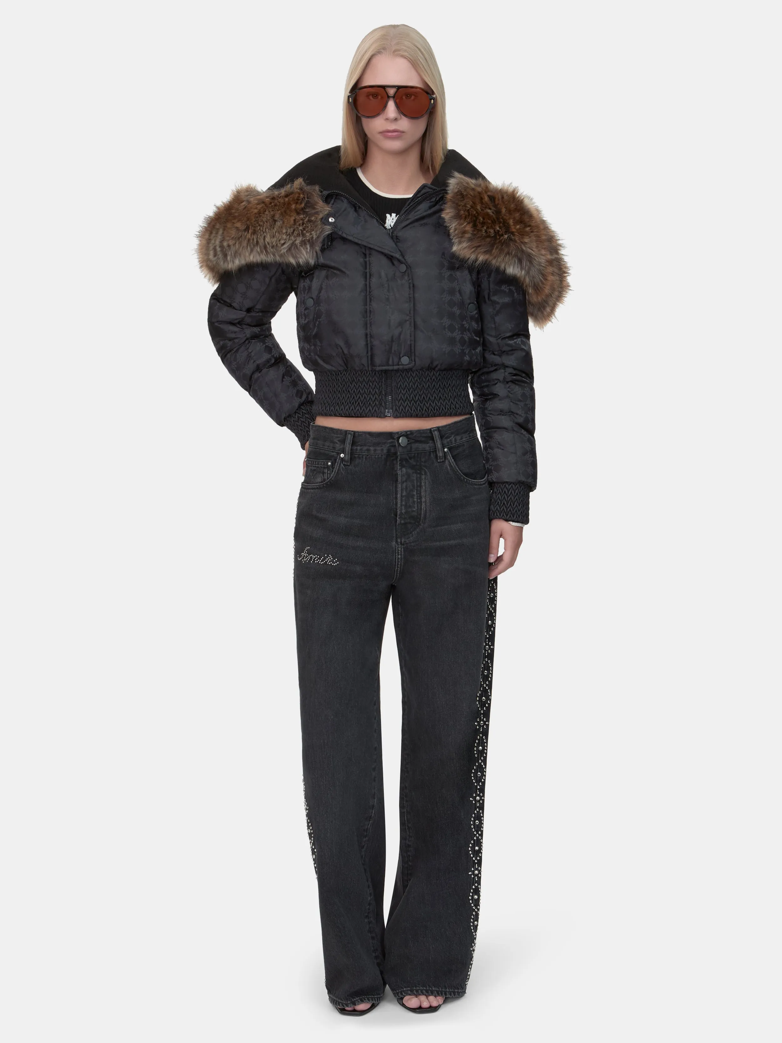 WOMEN - WOMEN'S STUD BAGGY JEAN - Retro Black sold by AMIRI product image thumbnail 2