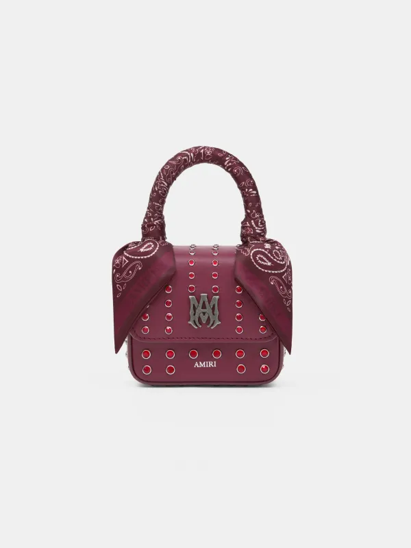 WOMEN - WOMEN'S NANO MA STUD BAG - Aged Port sold by AMIRI