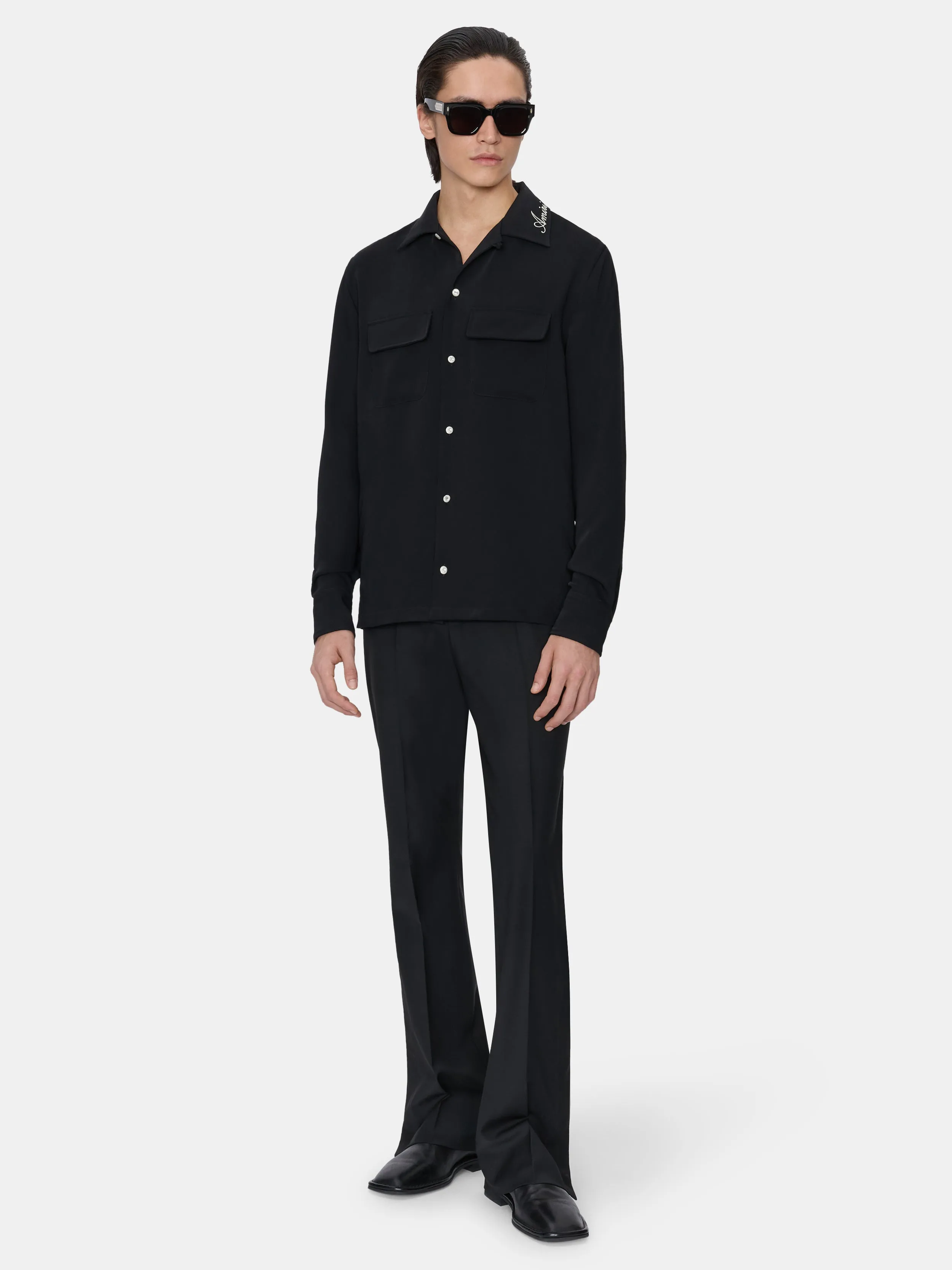 ROUND POCKET DRESS SHIRT - Black sold by AMIRI product image thumbnail 2