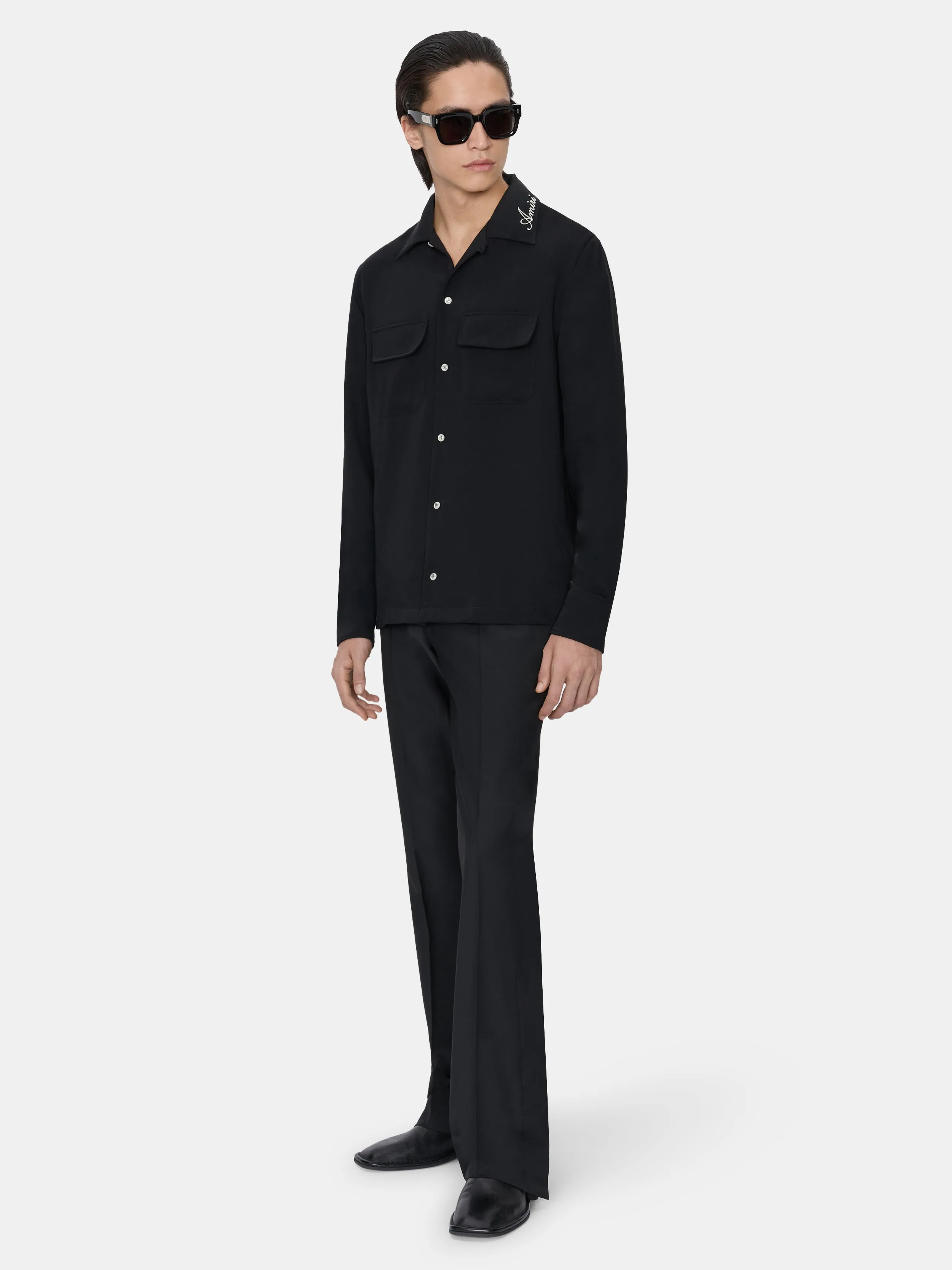 ROUND POCKET DRESS SHIRT - Black sold by AMIRI product image thumbnail 3