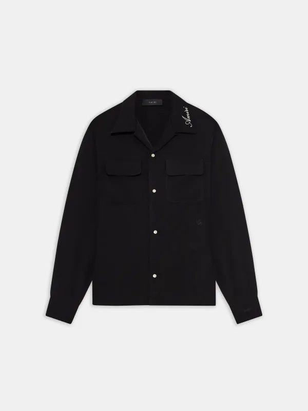 ROUND POCKET DRESS SHIRT - Black made by AMIRI