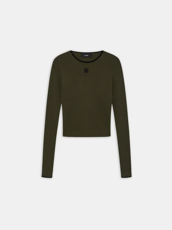 WOMEN - WOMEN'S MA LONG SLEEVE TEE - Dark Sage made by AMIRI