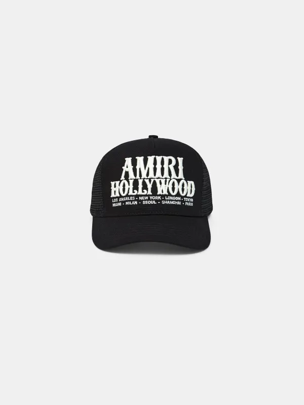 AMIRI HOLLYWOOD TRUCKER HAT - Black sold by AMIRI