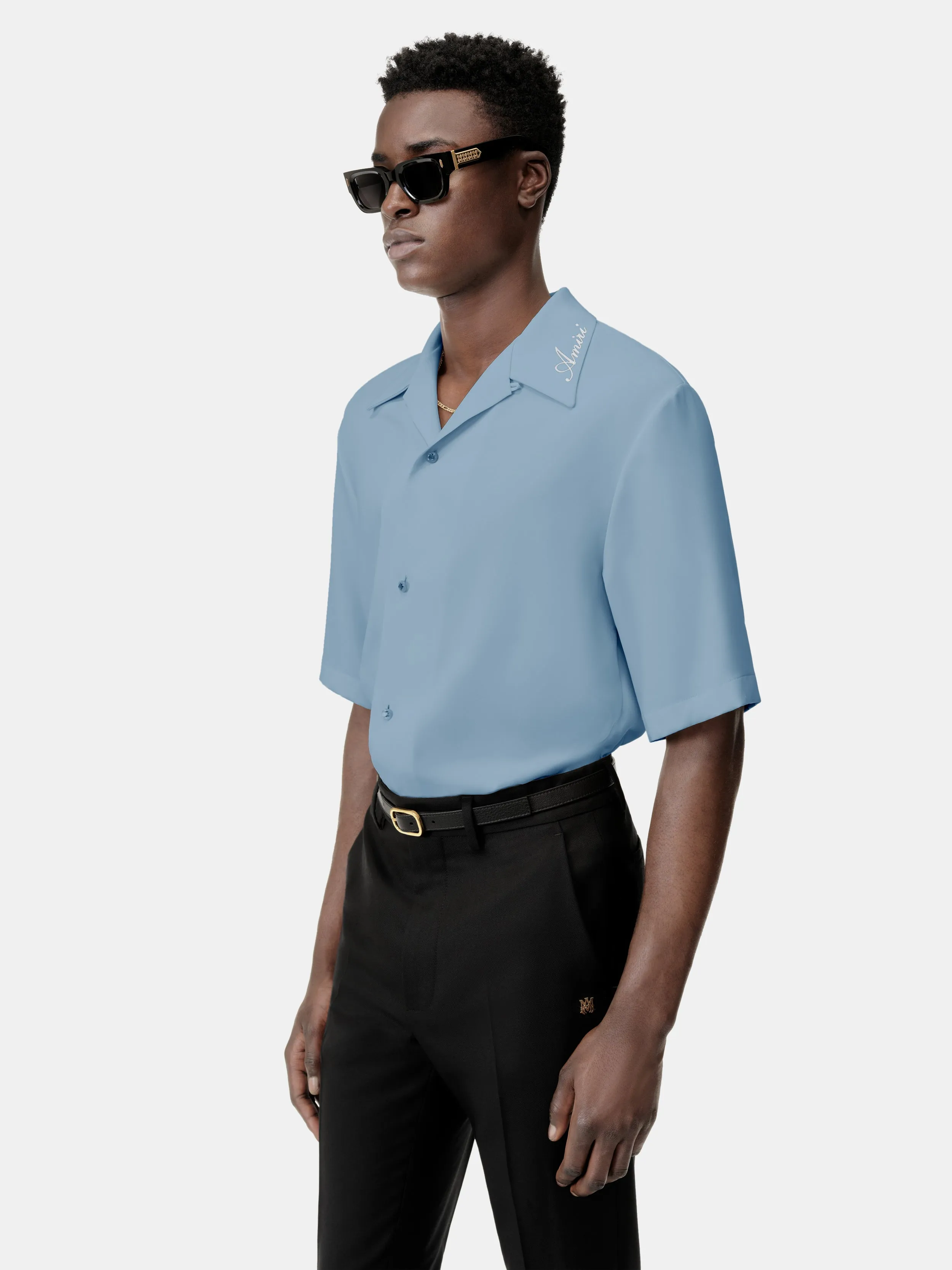 AMIRI CAMP SHIRT - Ashley Blue sold by AMIRI product image thumbnail 3