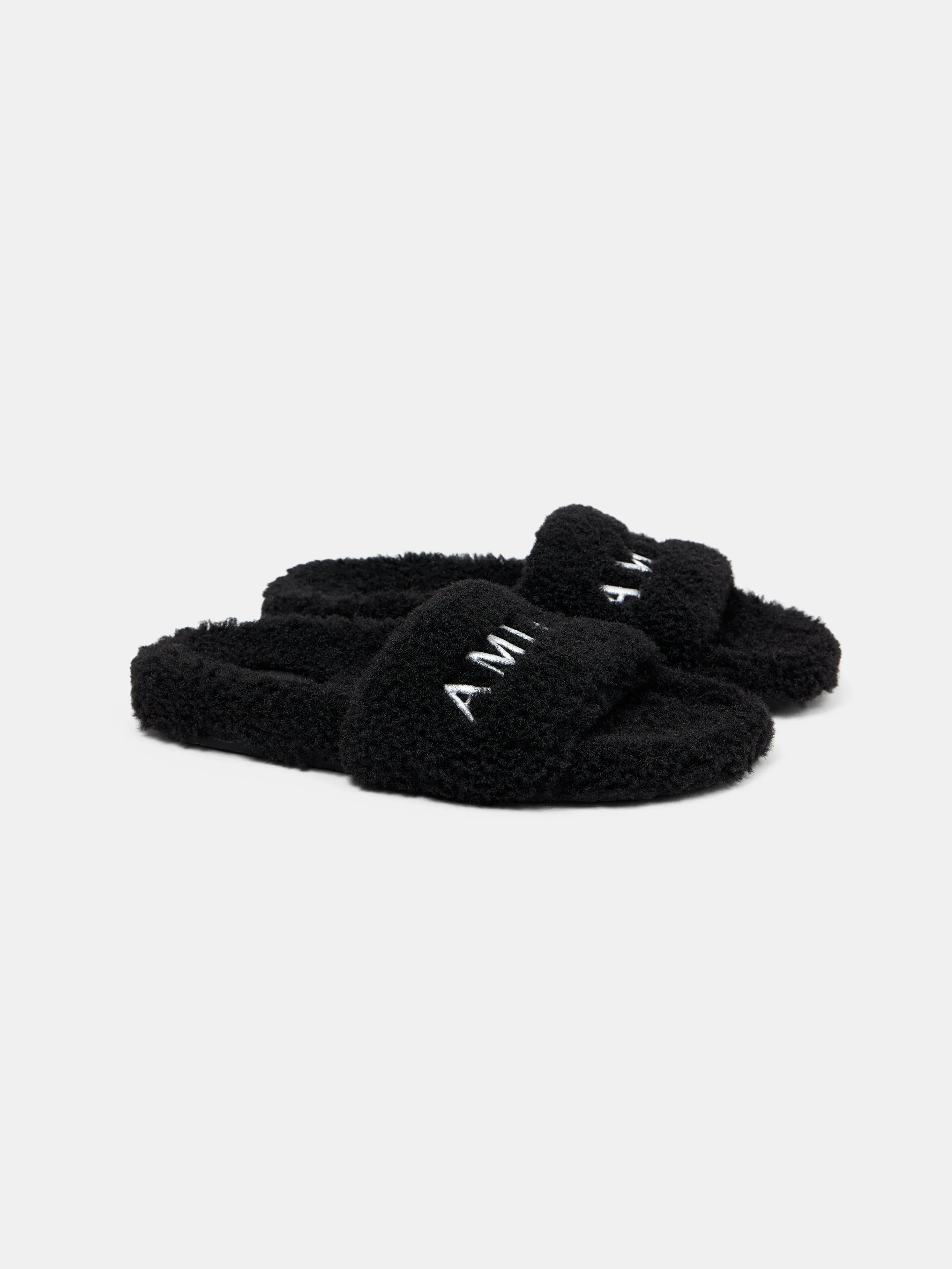 WOMEN - WOMEN'S AMIRI SHEARLING SLIDE - Black sold by AMIRI product image thumbnail 2